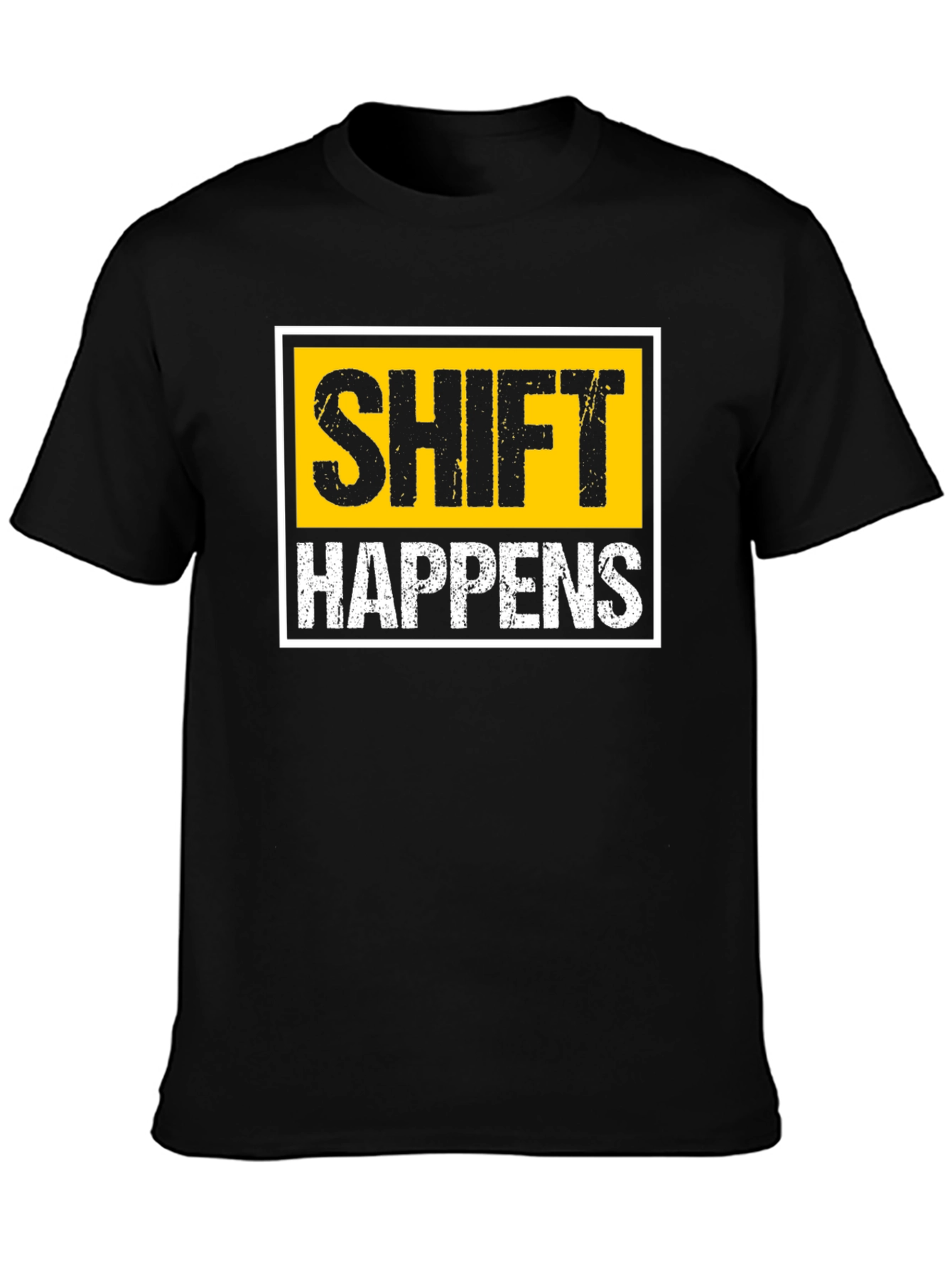 Shift Happens Graphic T-Shirt - Black Cotton Tee
