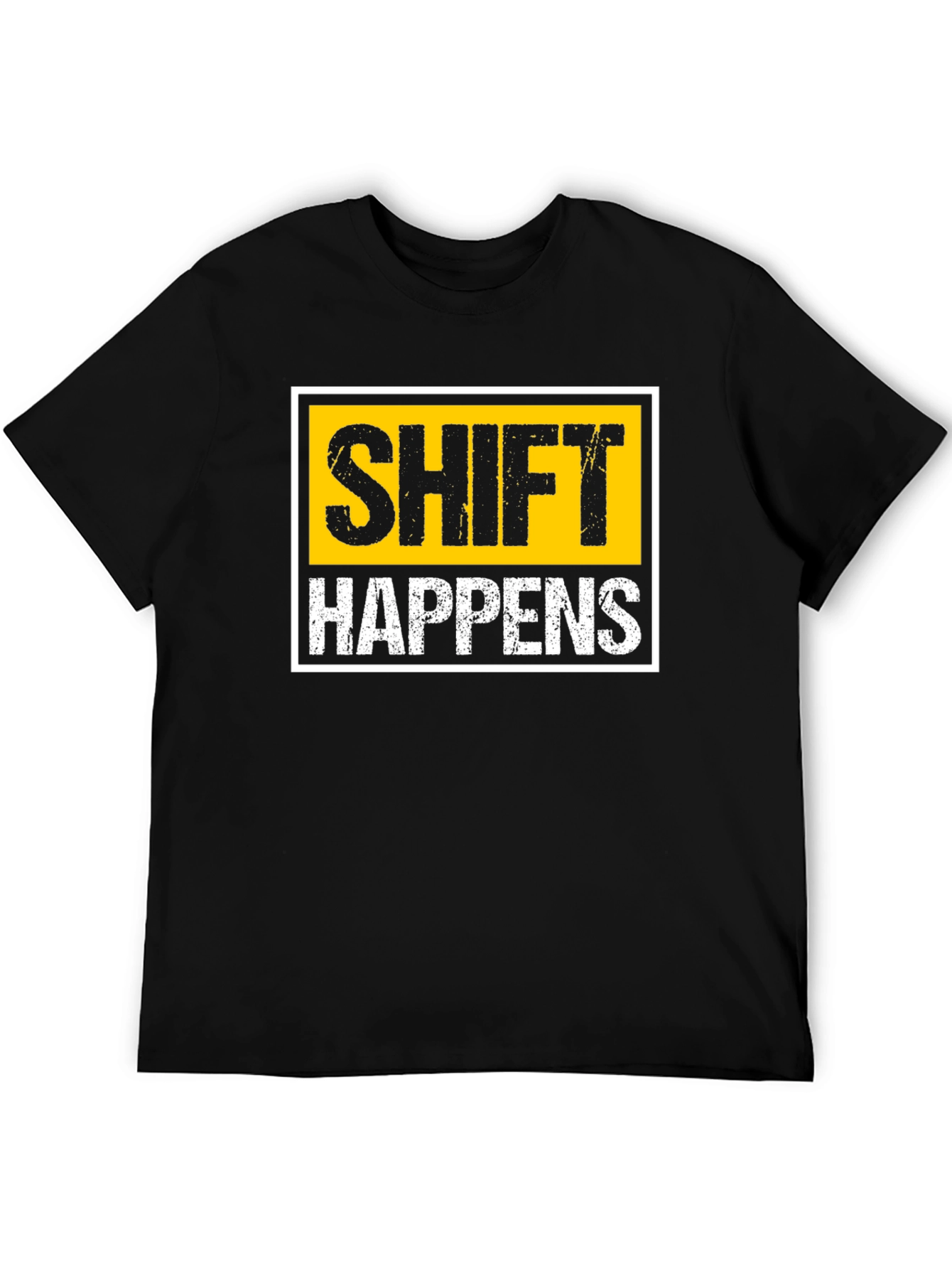 Shift Happens Graphic T-Shirt - Black Cotton Tee