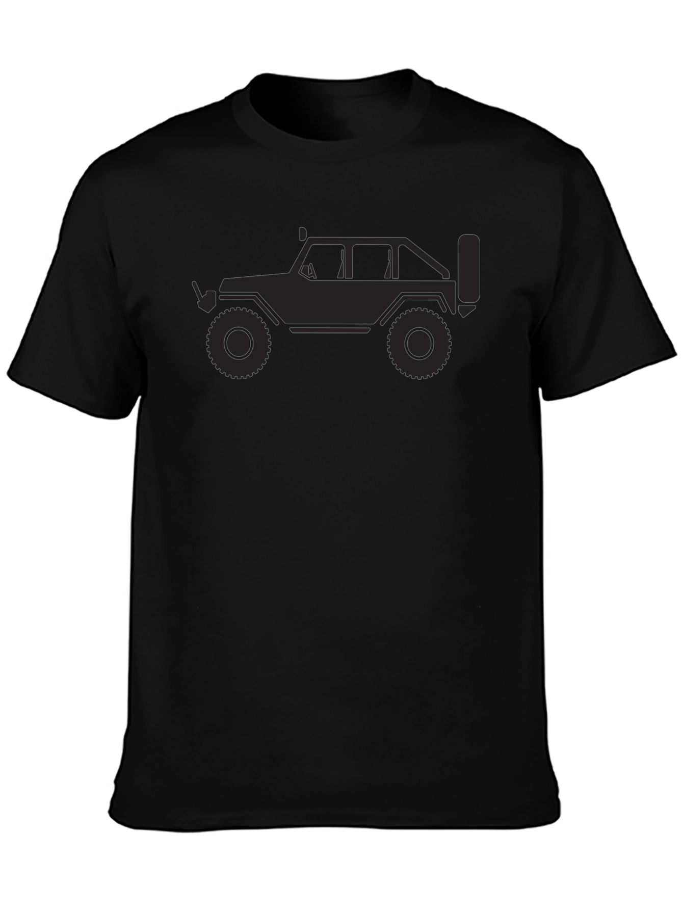 Black T-Shirt with Jeep Graphic