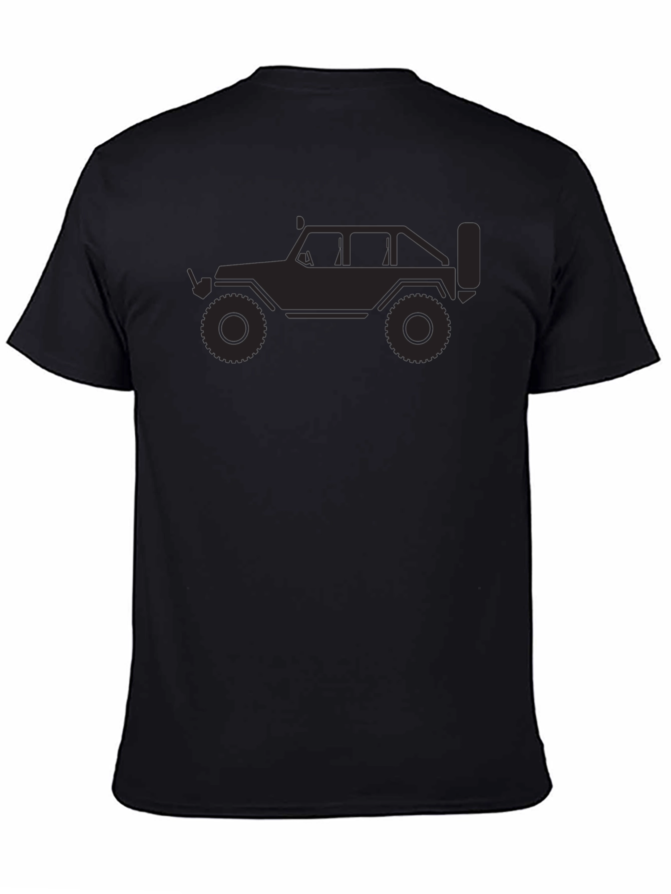 Black T-Shirt with Jeep Graphic