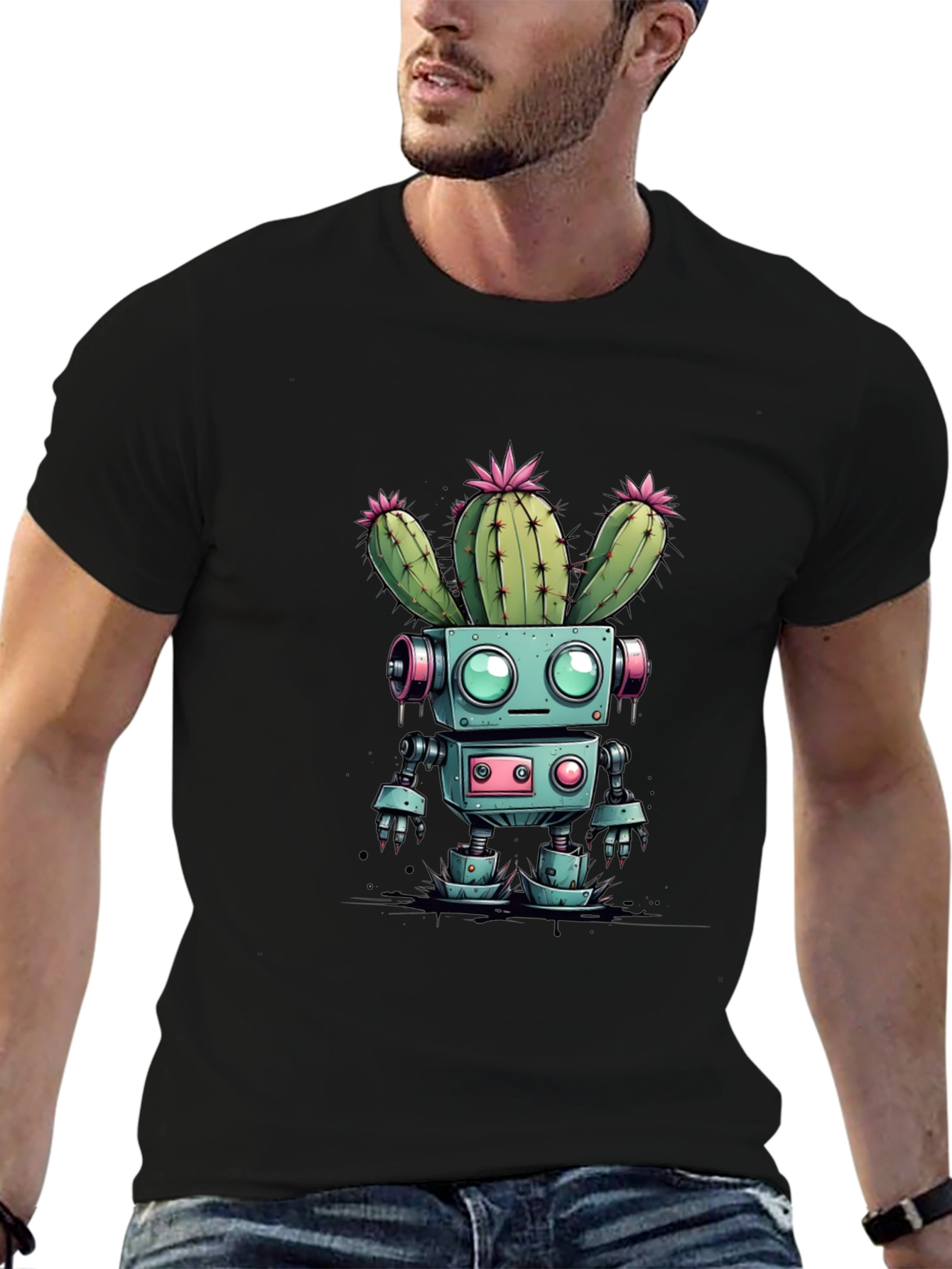 Cactus Robot Graphic Tee