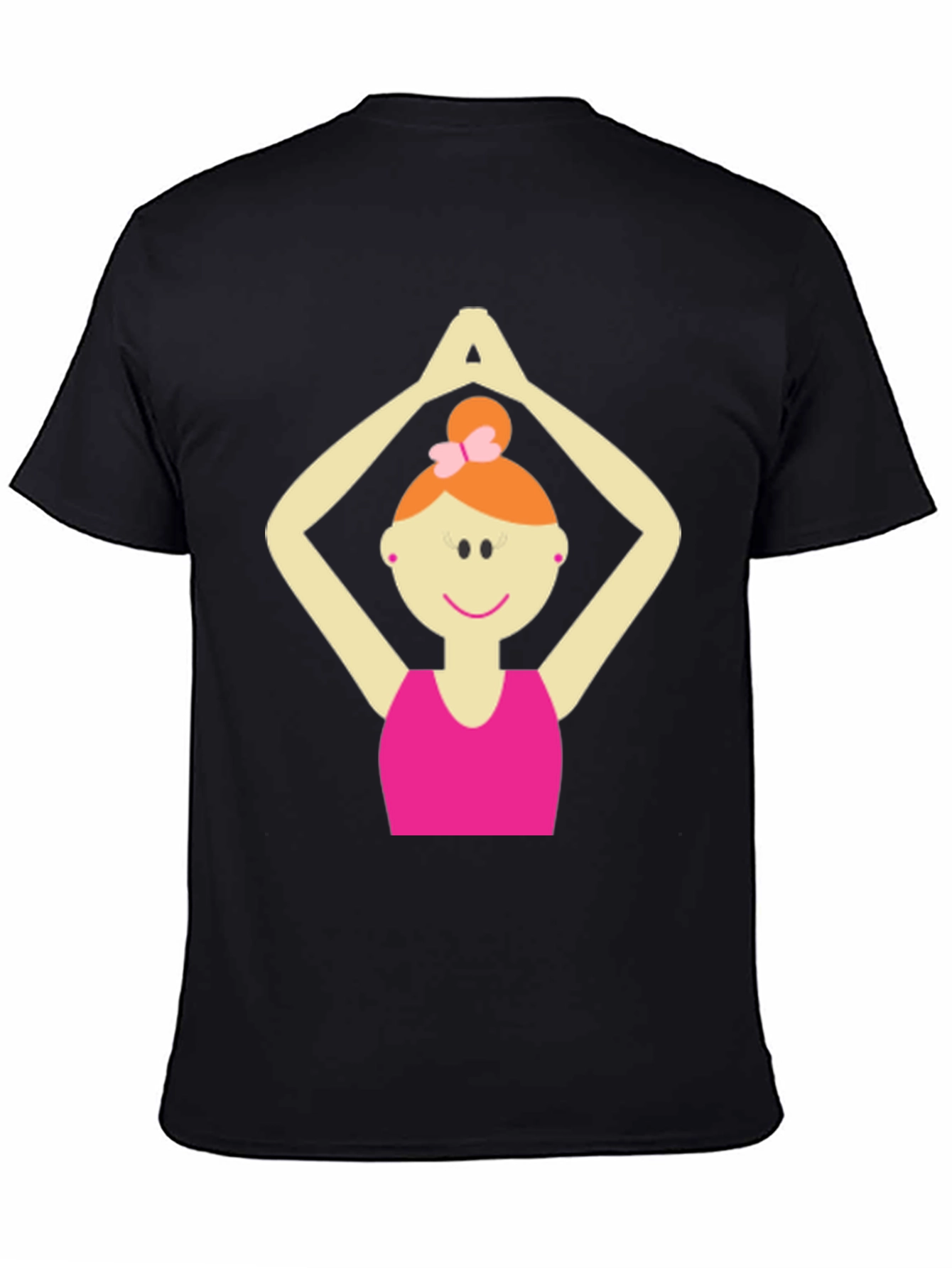 Yoga Girl Graphic Tee - Black Cotton Blend T-Shirt