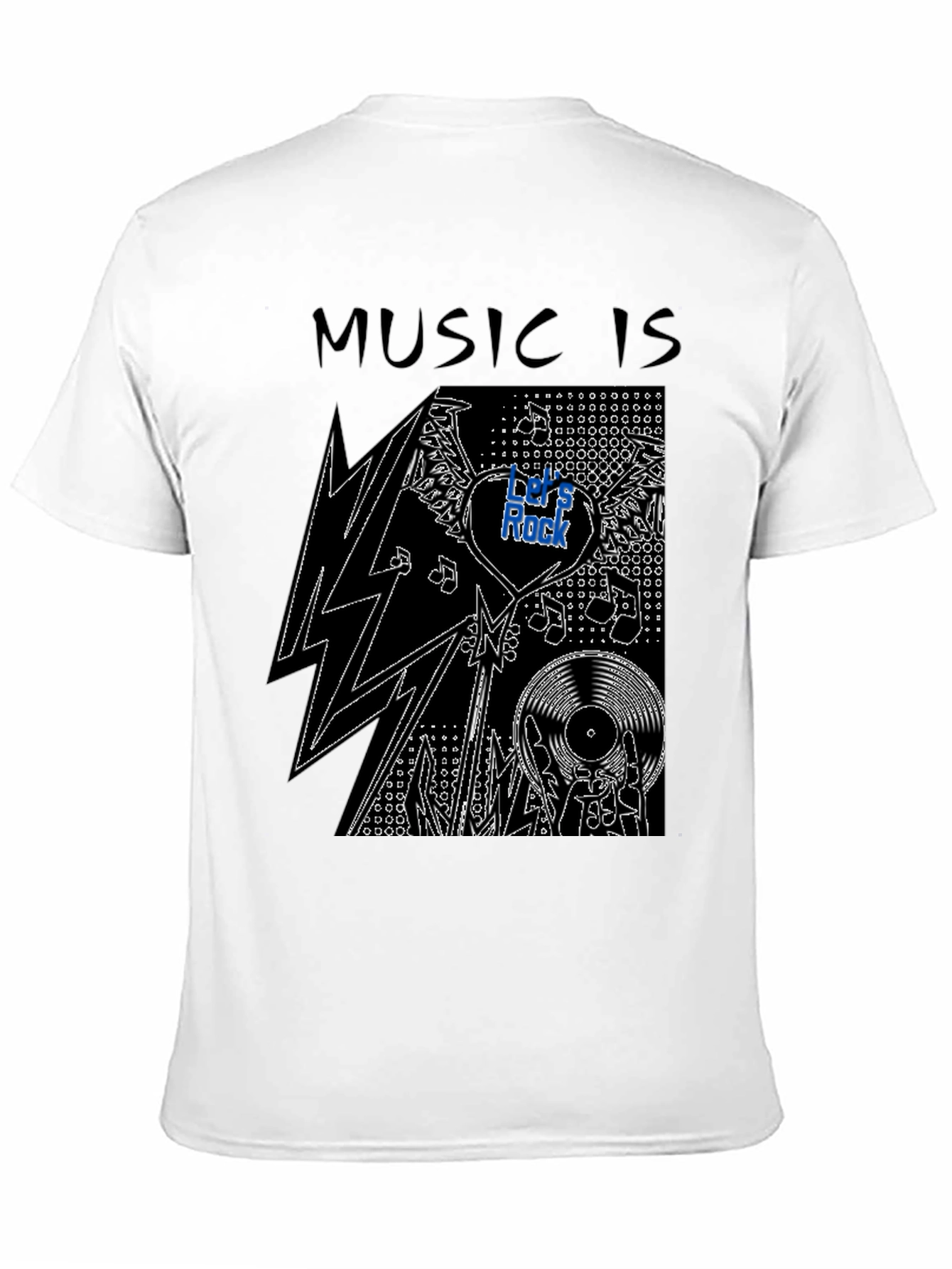 Music is Rock Graphic T-Shirt