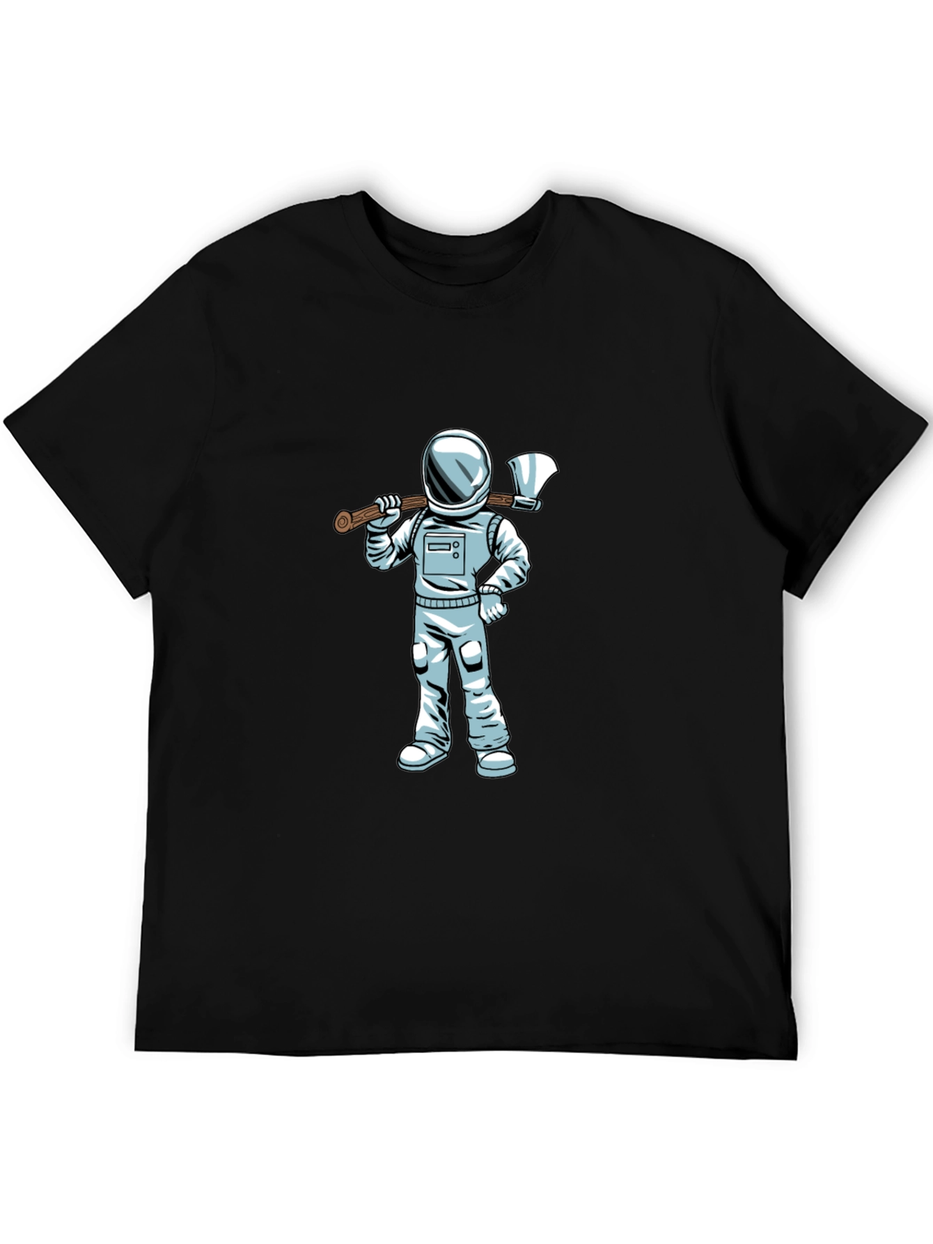 Astronaut Axe Black T-Shirt