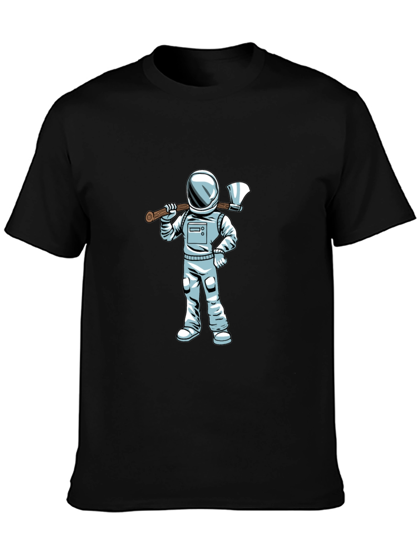 Astronaut Axe Black T-Shirt
