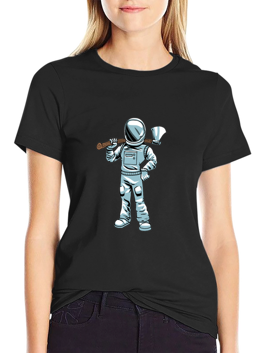 Astronaut Axe Black T-Shirt