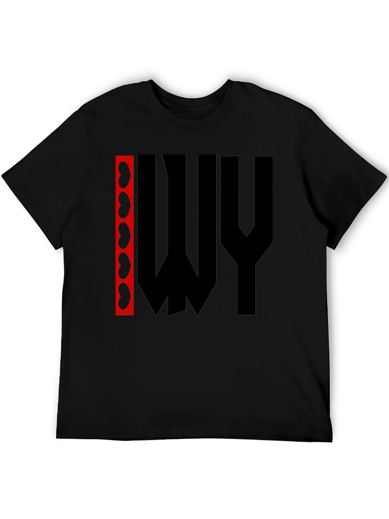 Abstract Graphic Print Mens Black T-Shirt
