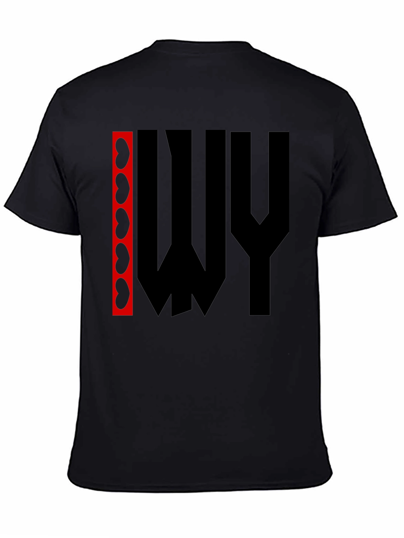 Abstract Graphic Print Mens Black T-Shirt