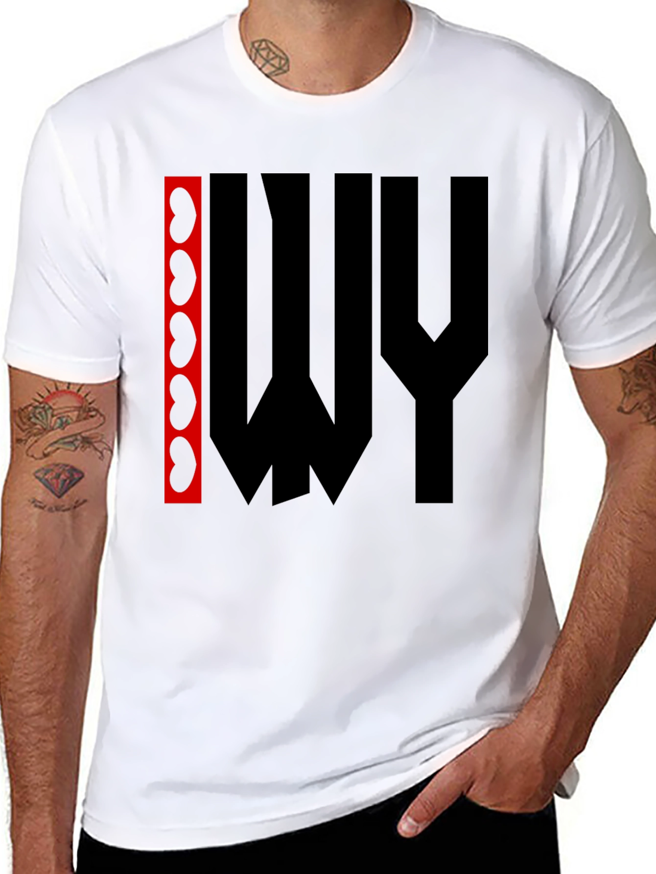 Abstract Graphic Print Mens Black T-Shirt