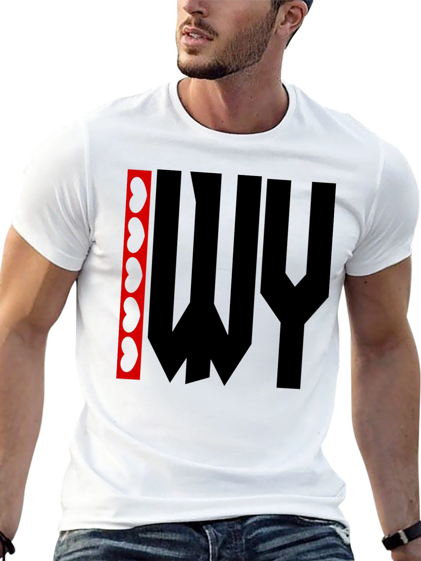 Abstract Graphic Print Mens Black T-Shirt