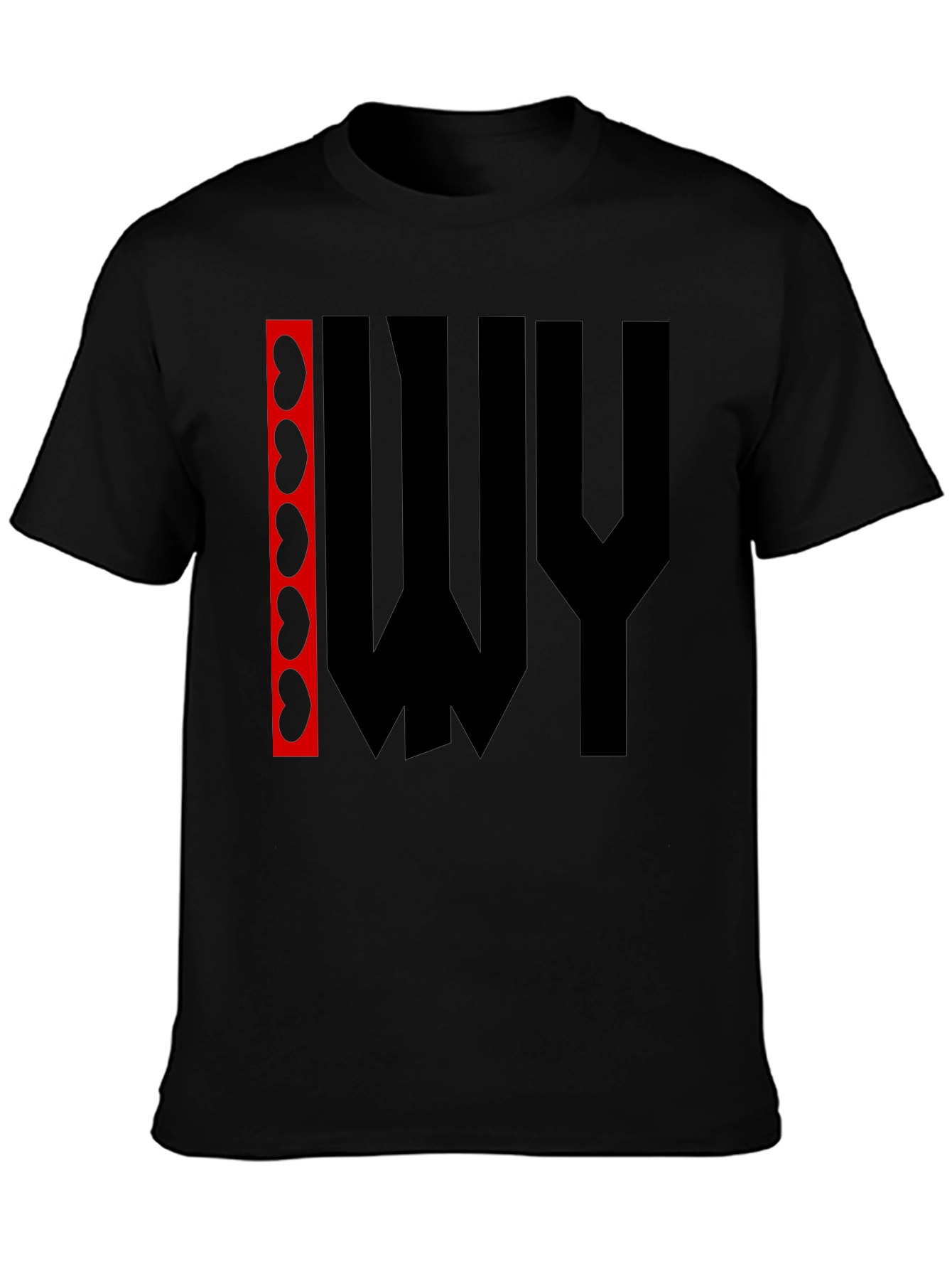 Abstract Graphic Print Mens Black T-Shirt