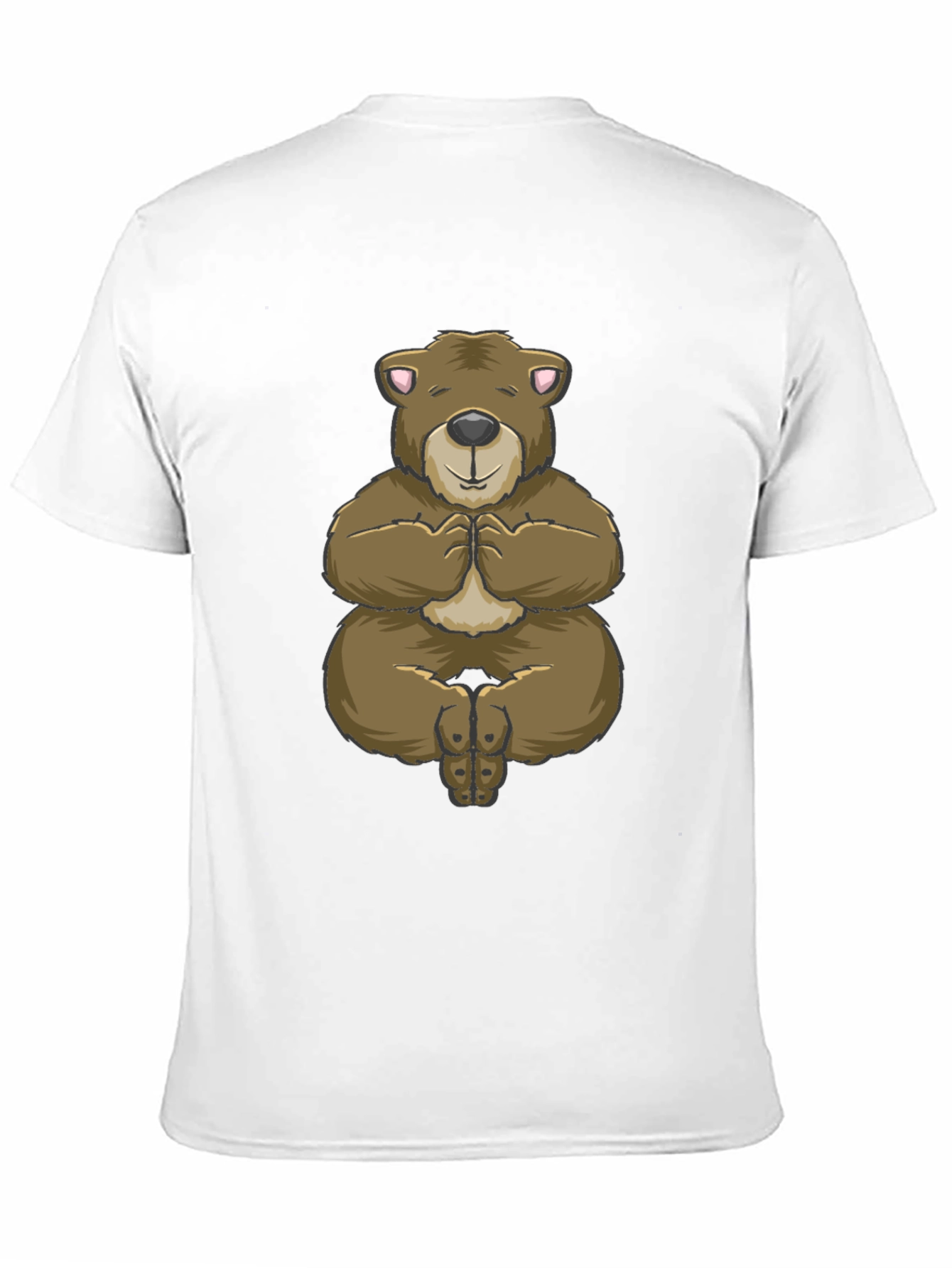 Yoga Bear Graphic Tee - Relaxed Fit Black T-Shirt