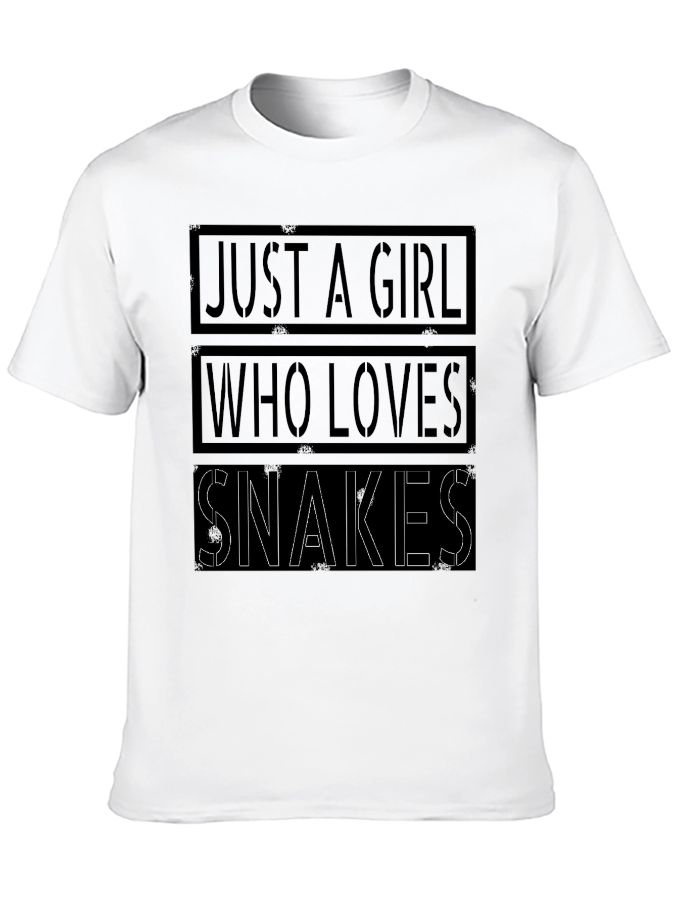 Just A Girl Who Loves Snakes Black T-Shirt