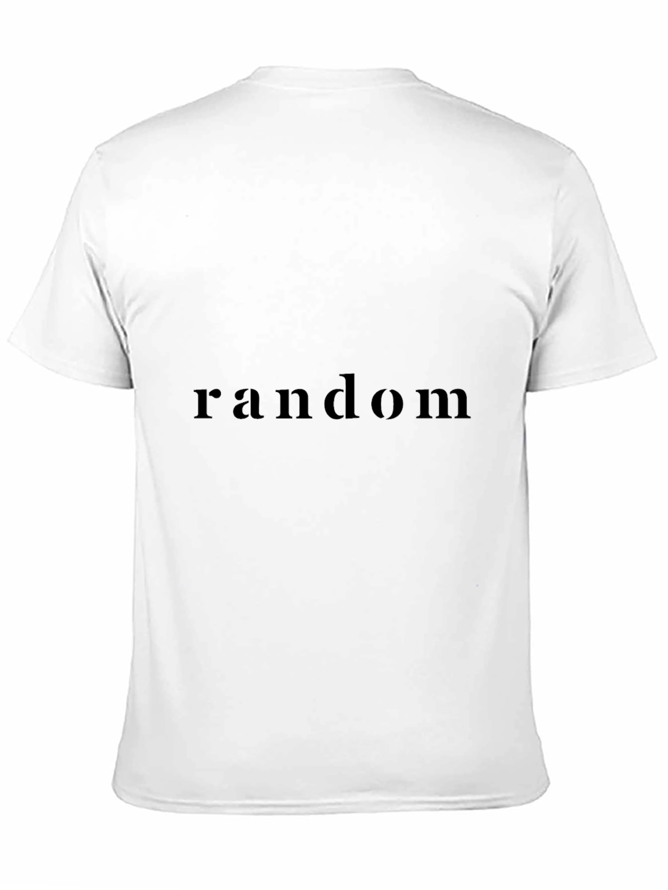 Random Black Cotton Crew Neck T-Shirt