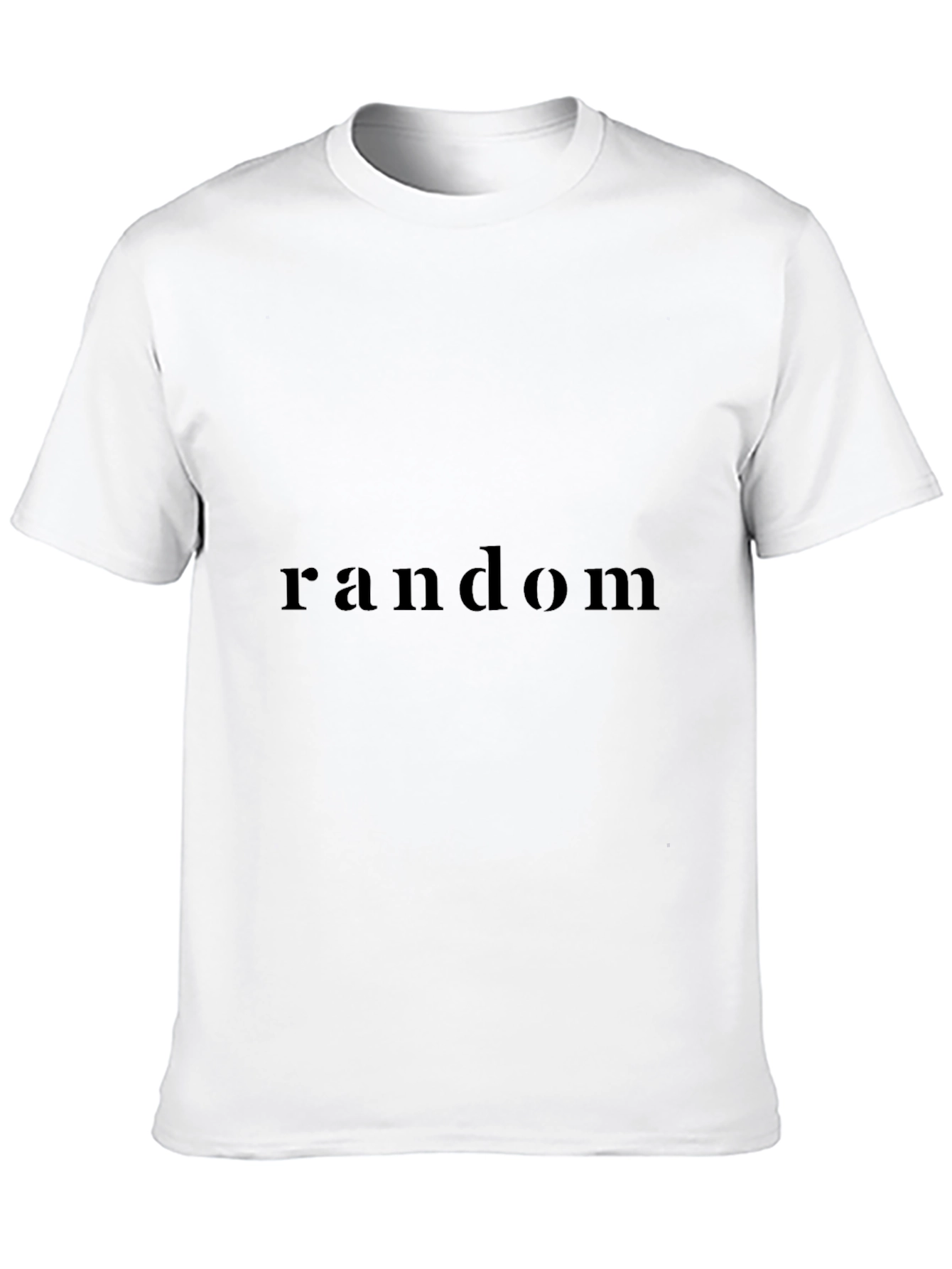 Random Black Cotton Crew Neck T-Shirt