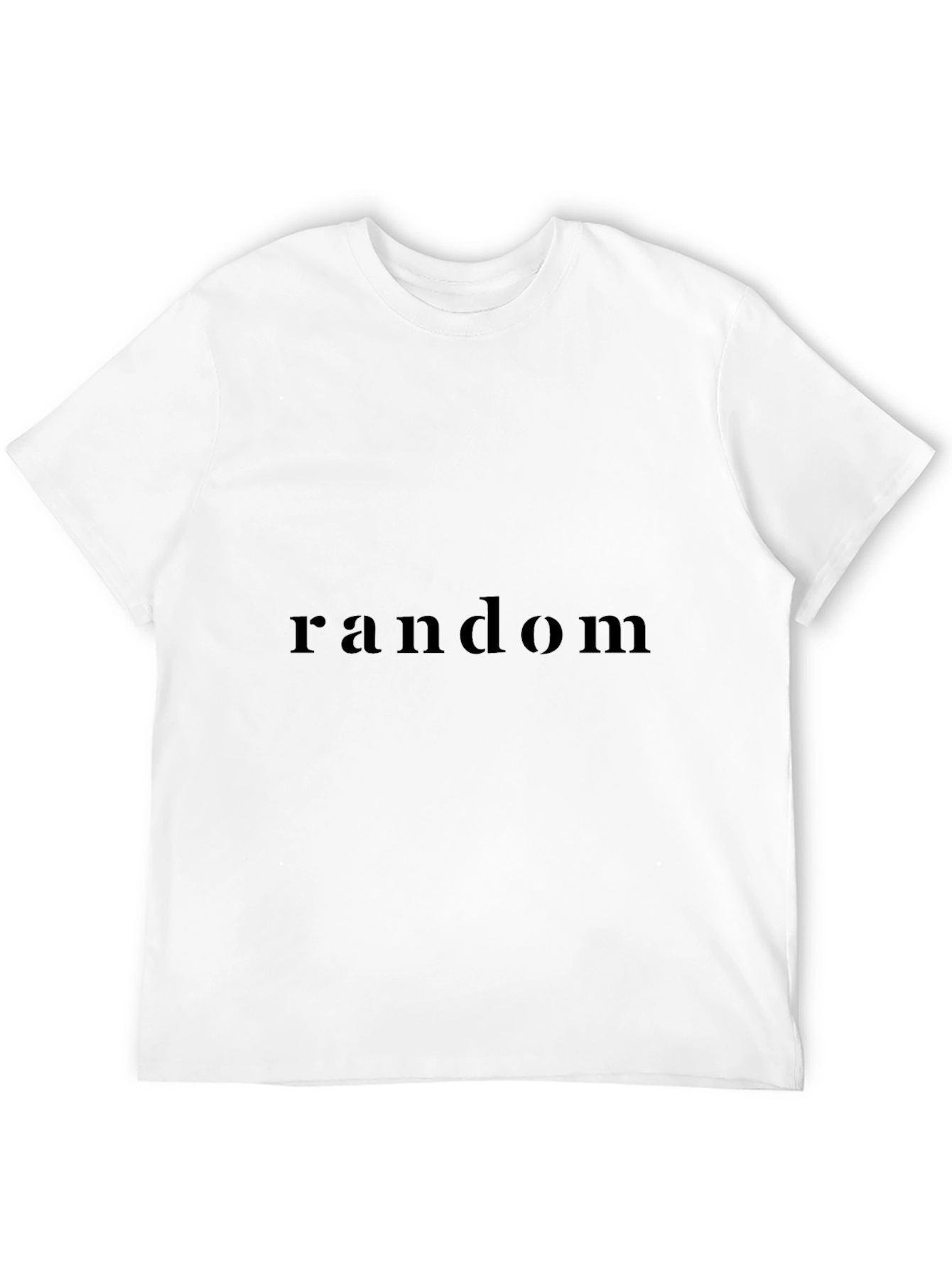 Random Black Cotton Crew Neck T-Shirt