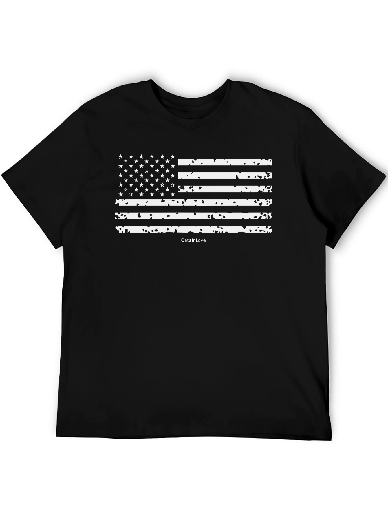 American Flag T-Shirt - Distressed Patriotic Design