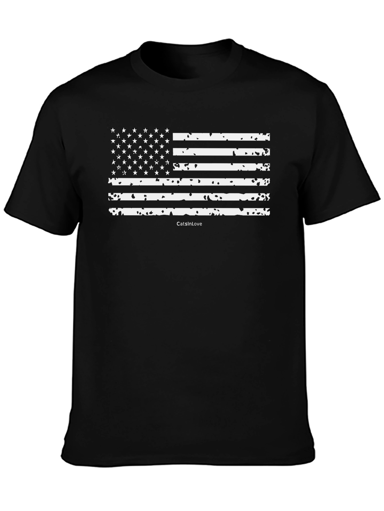 American Flag T-Shirt - Distressed Patriotic Design