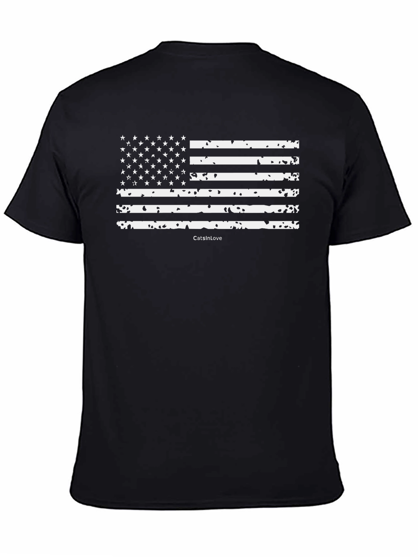 American Flag T-Shirt - Distressed Patriotic Design