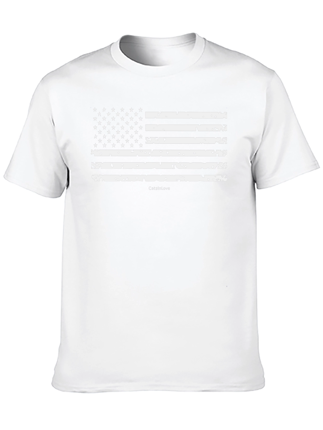 American Flag T-Shirt - Distressed Patriotic Design