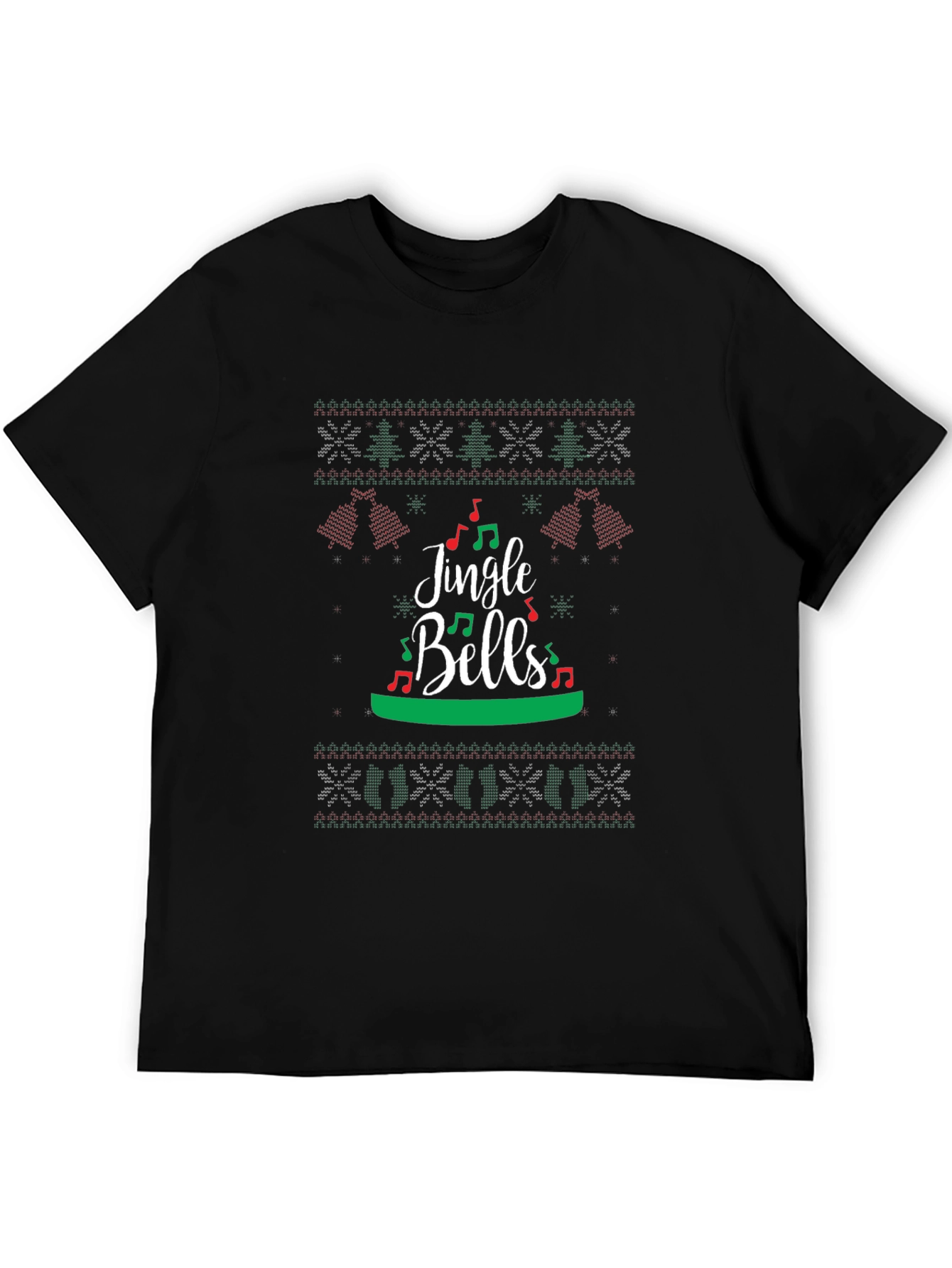 Jingle Bells Christmas T-Shirt - Ugly Sweater Style