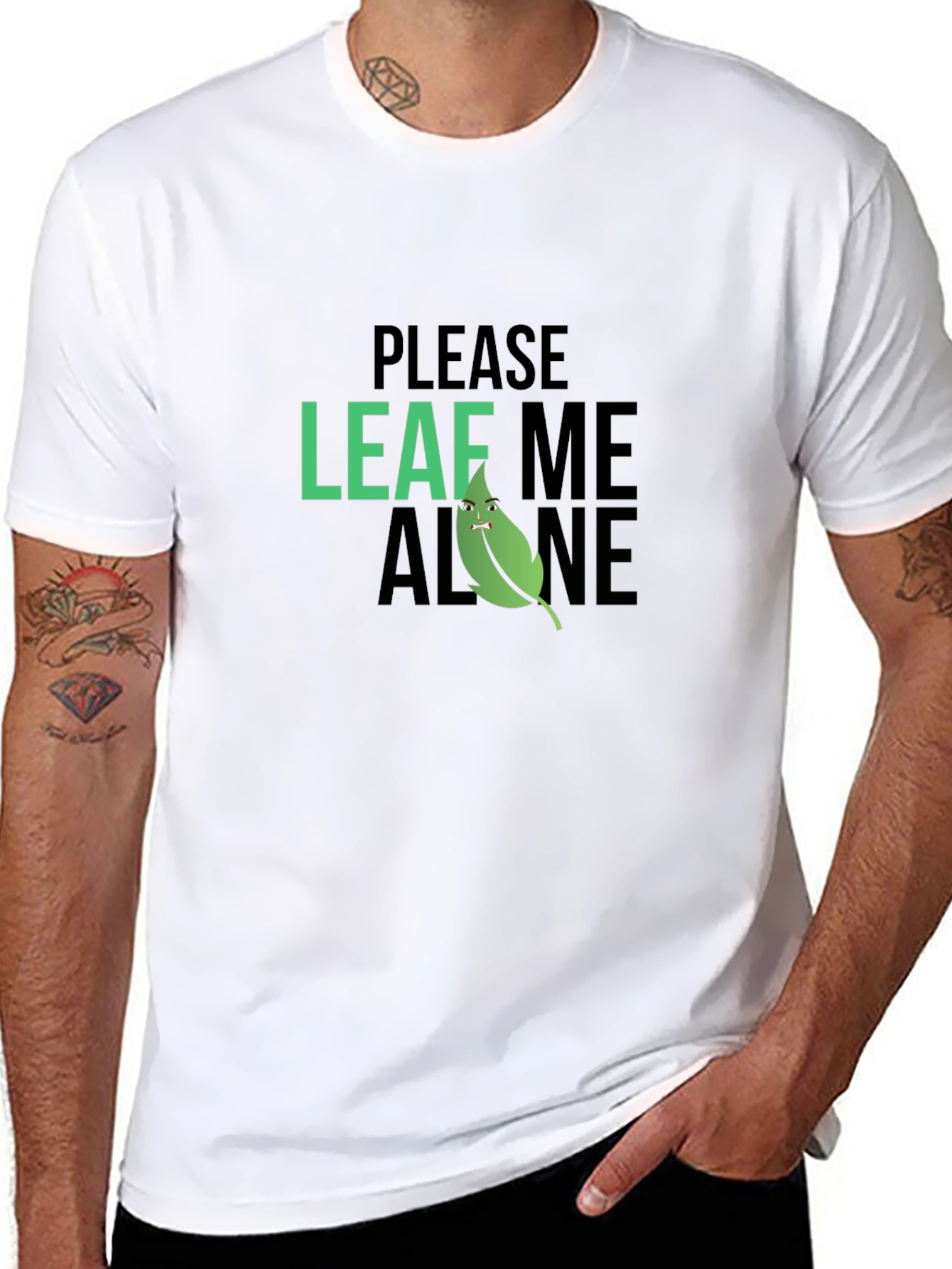 Please Leaf Me Alone Graphic T-Shirt