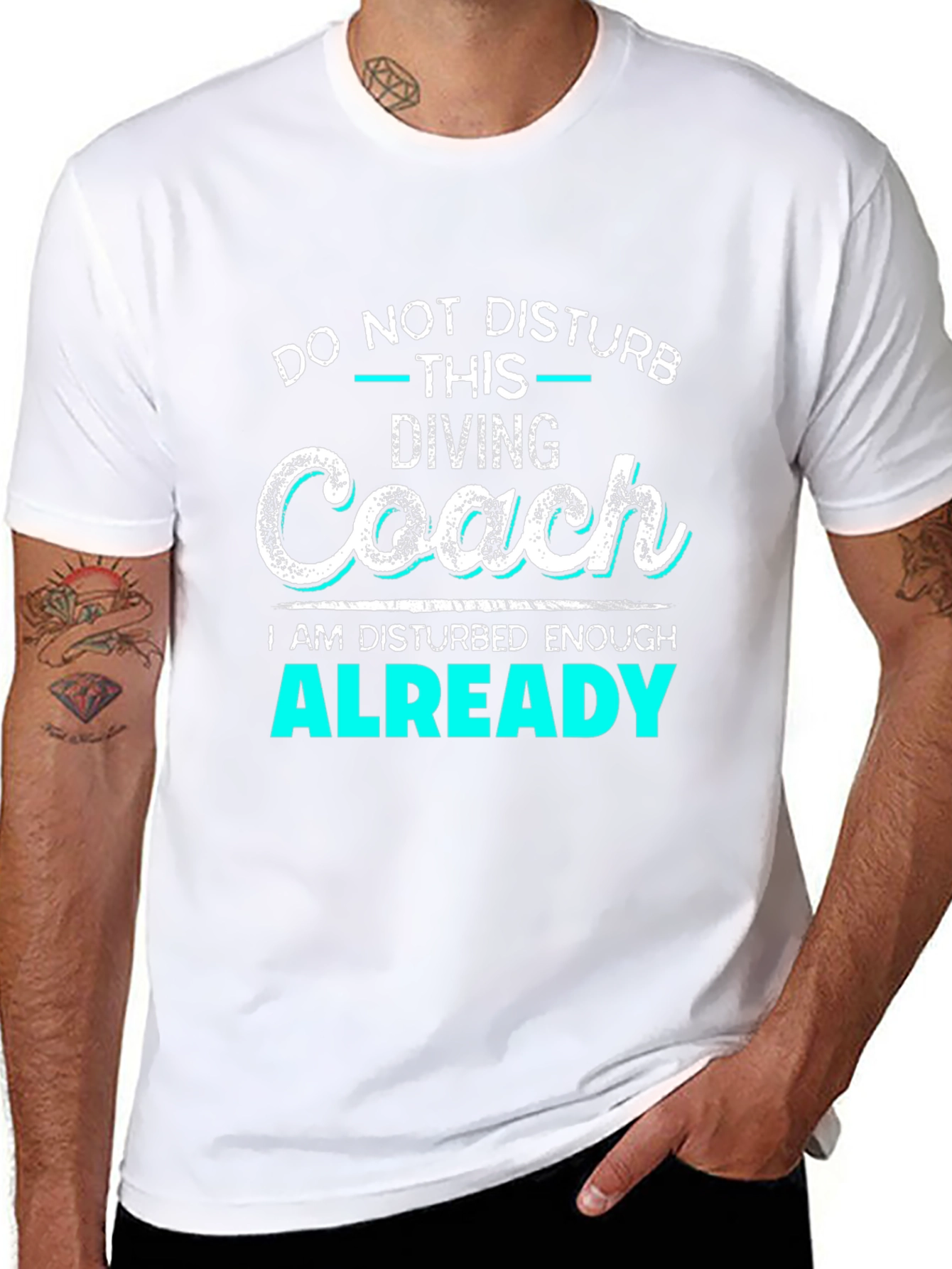 Diving Coach Disturbed Enough Graphic T-Shirt