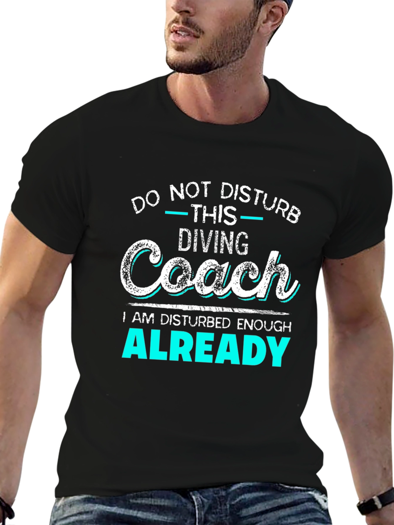 Diving Coach Disturbed Enough Graphic T-Shirt