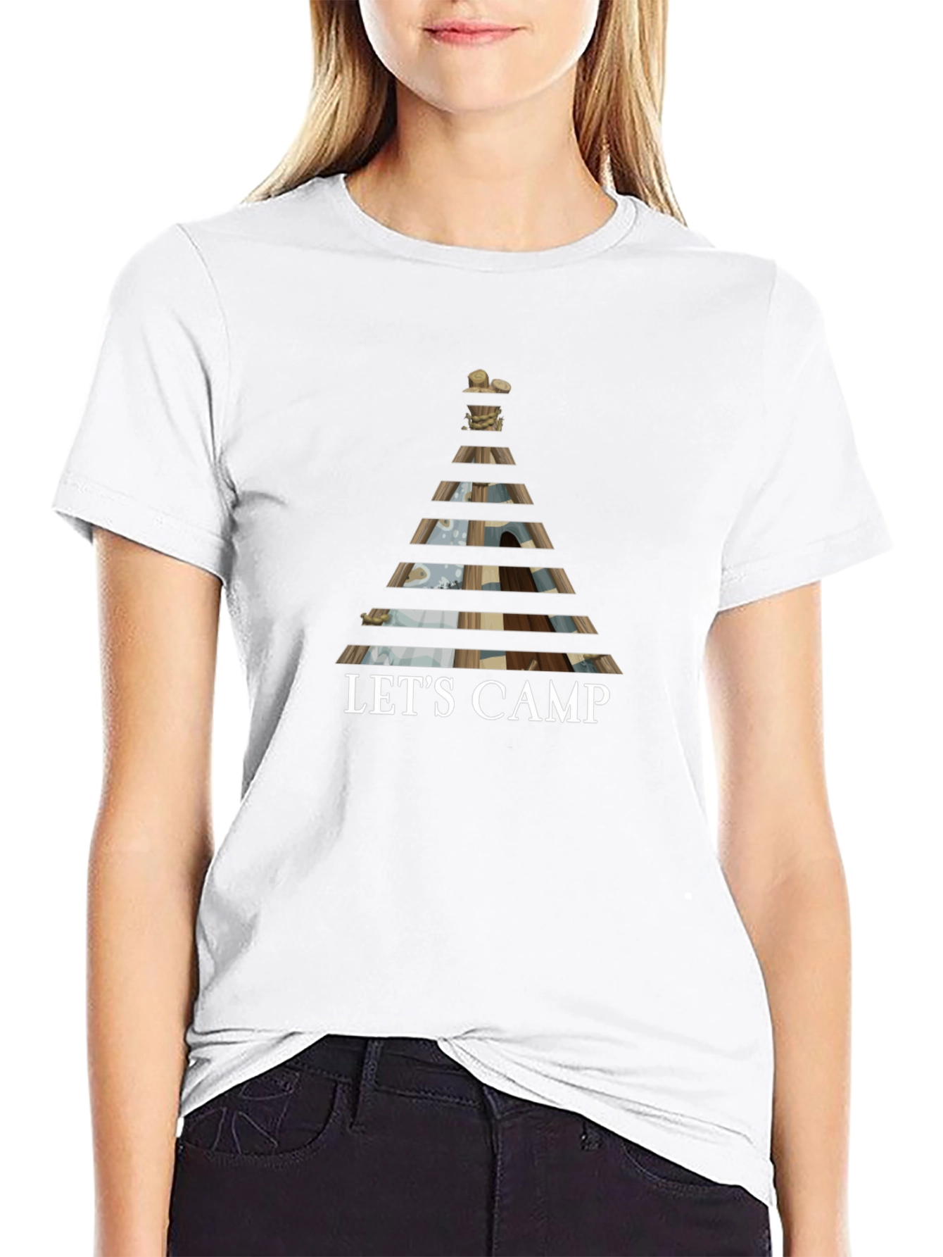 Lets Camp Graphic Tee - Outdoor Adventure Shirt