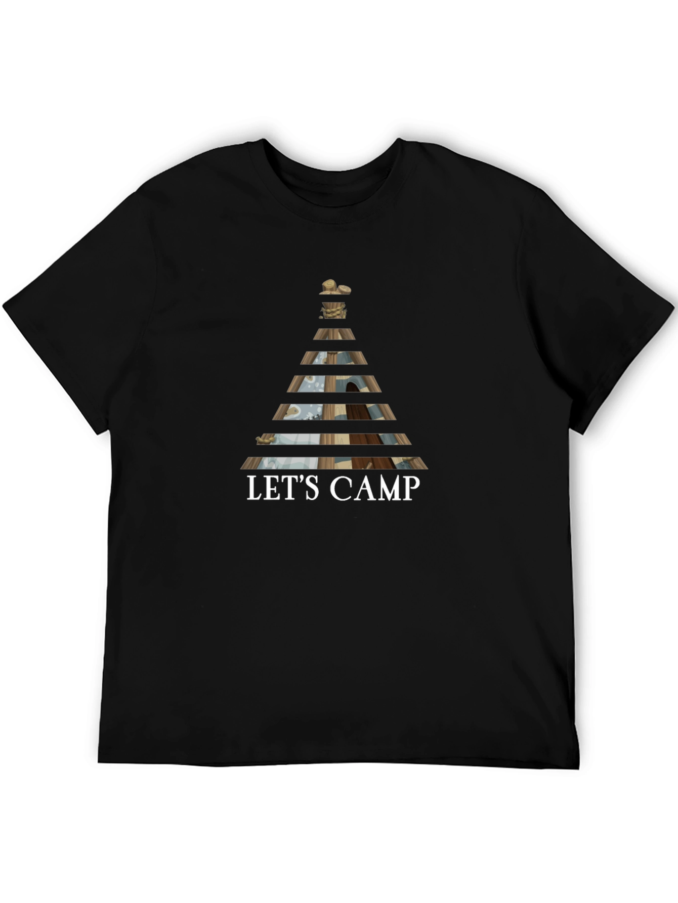 Lets Camp Graphic Tee - Outdoor Adventure Shirt