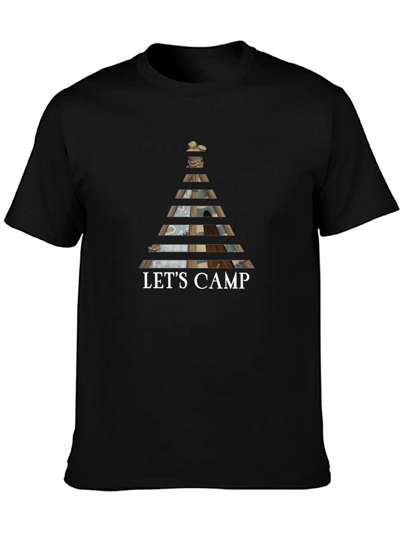 Lets Camp Graphic Tee - Outdoor Adventure Shirt