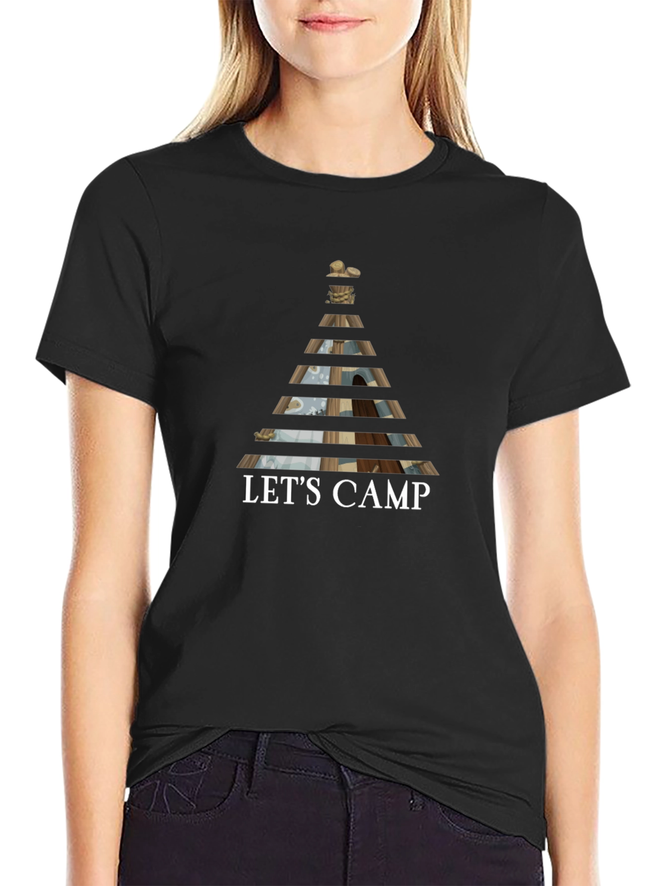 Lets Camp Graphic Tee - Outdoor Adventure Shirt