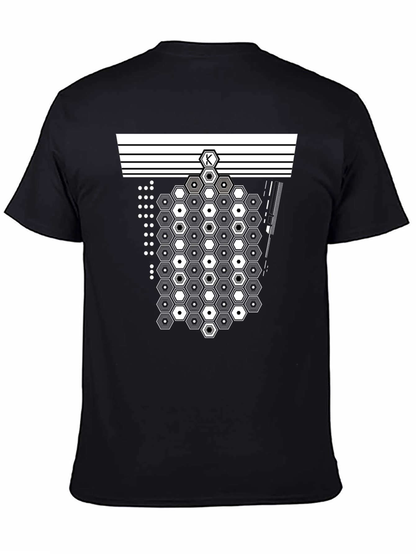 Geometric Hexagon Pattern Tee