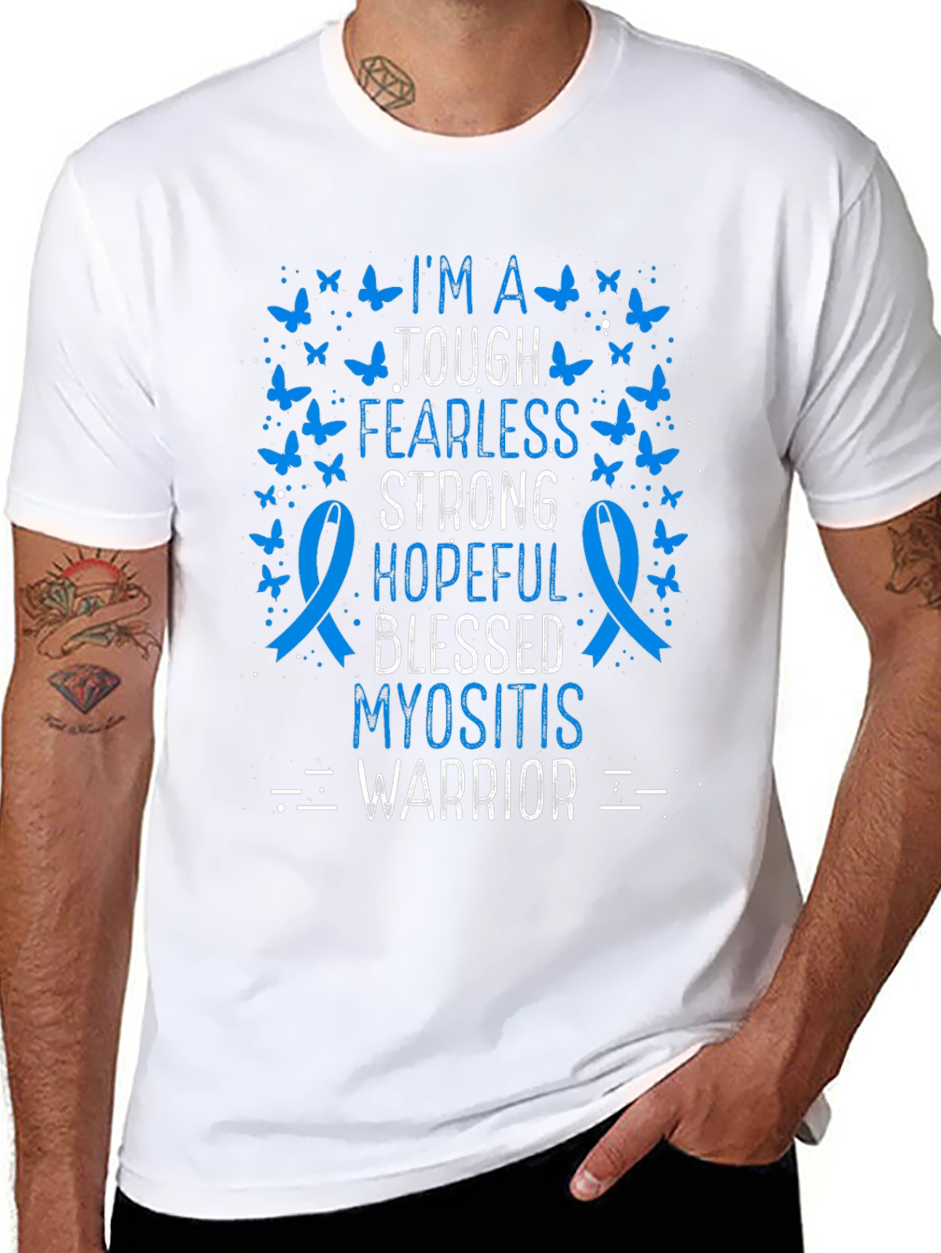 Myositis Warrior T-Shirt - Tough Fearless Strong