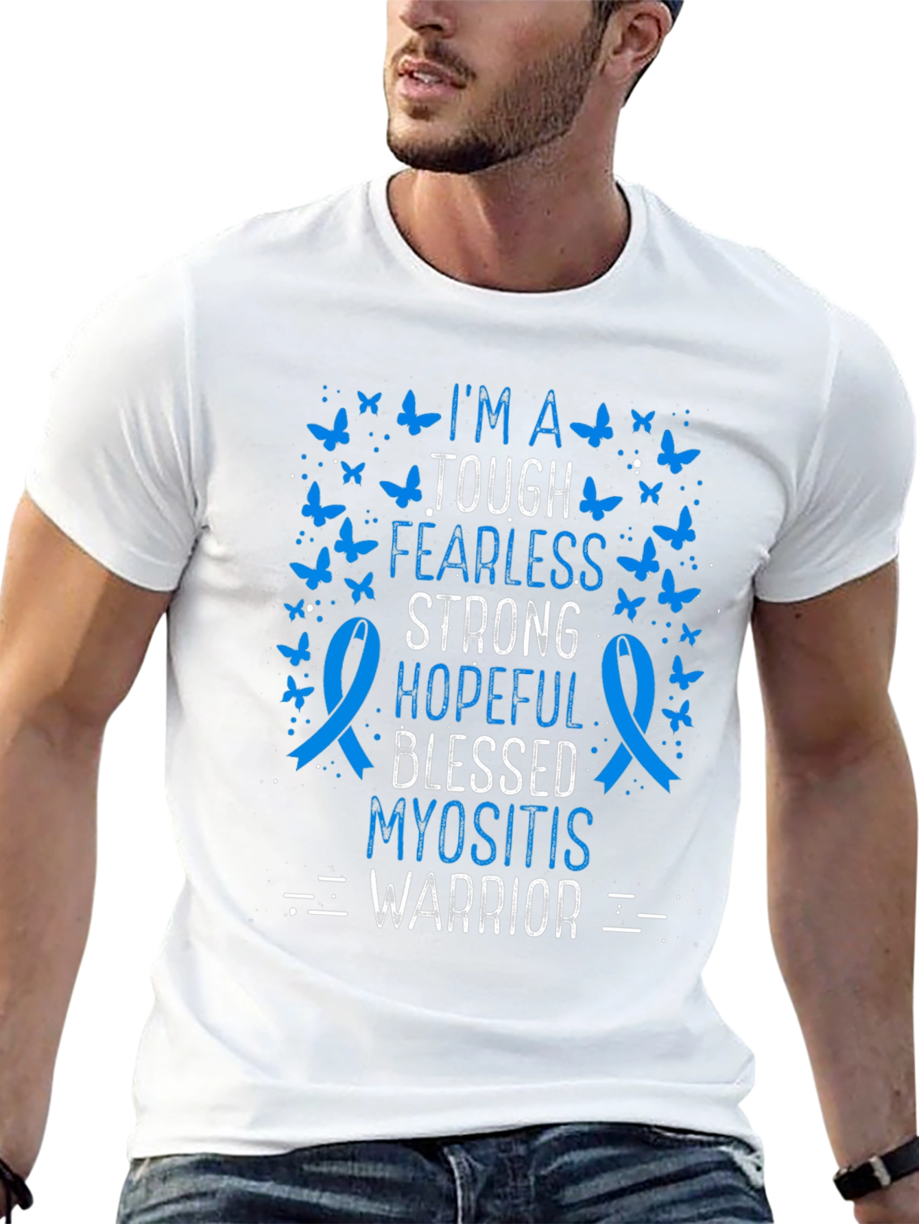 Myositis Warrior T-Shirt - Tough Fearless Strong