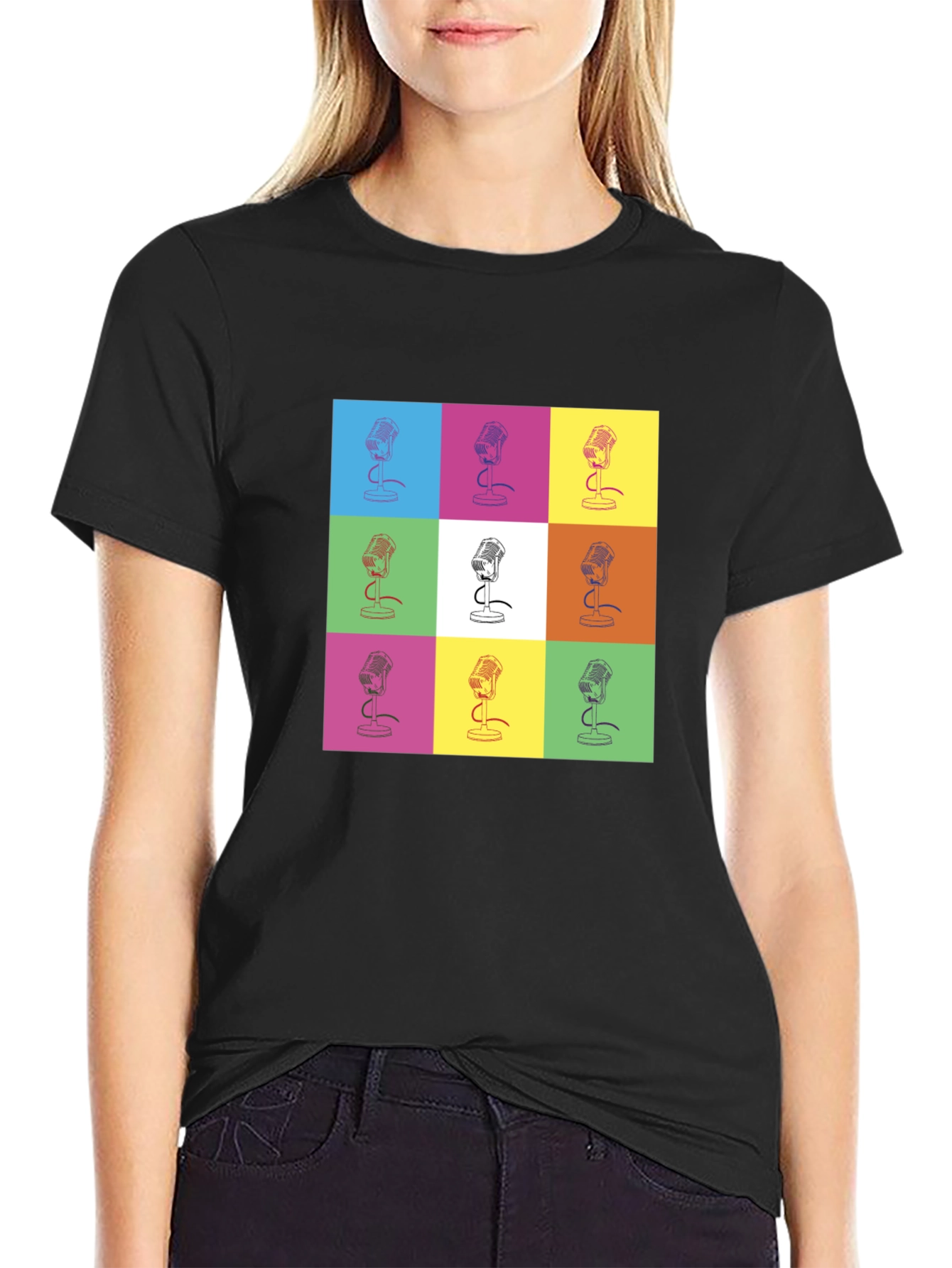 Retro Microphone Pop Art T-Shirt