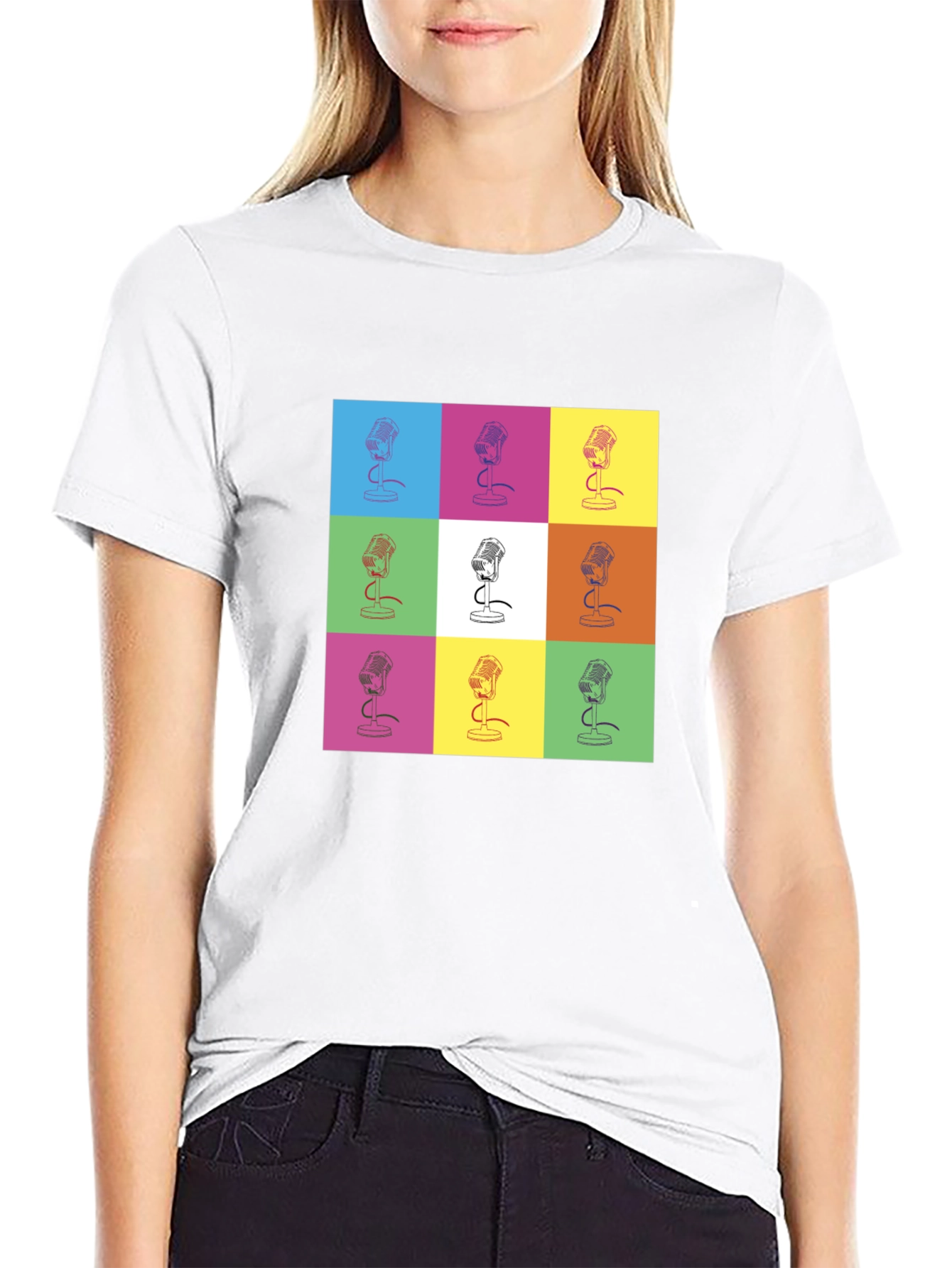 Retro Microphone Pop Art T-Shirt