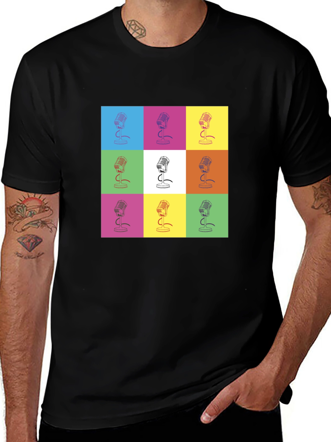 Retro Microphone Pop Art T-Shirt