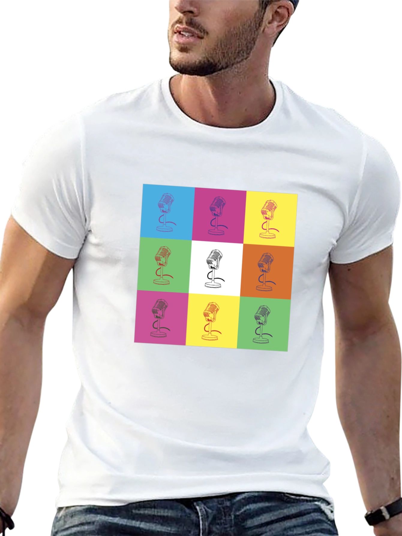 Retro Microphone Pop Art T-Shirt
