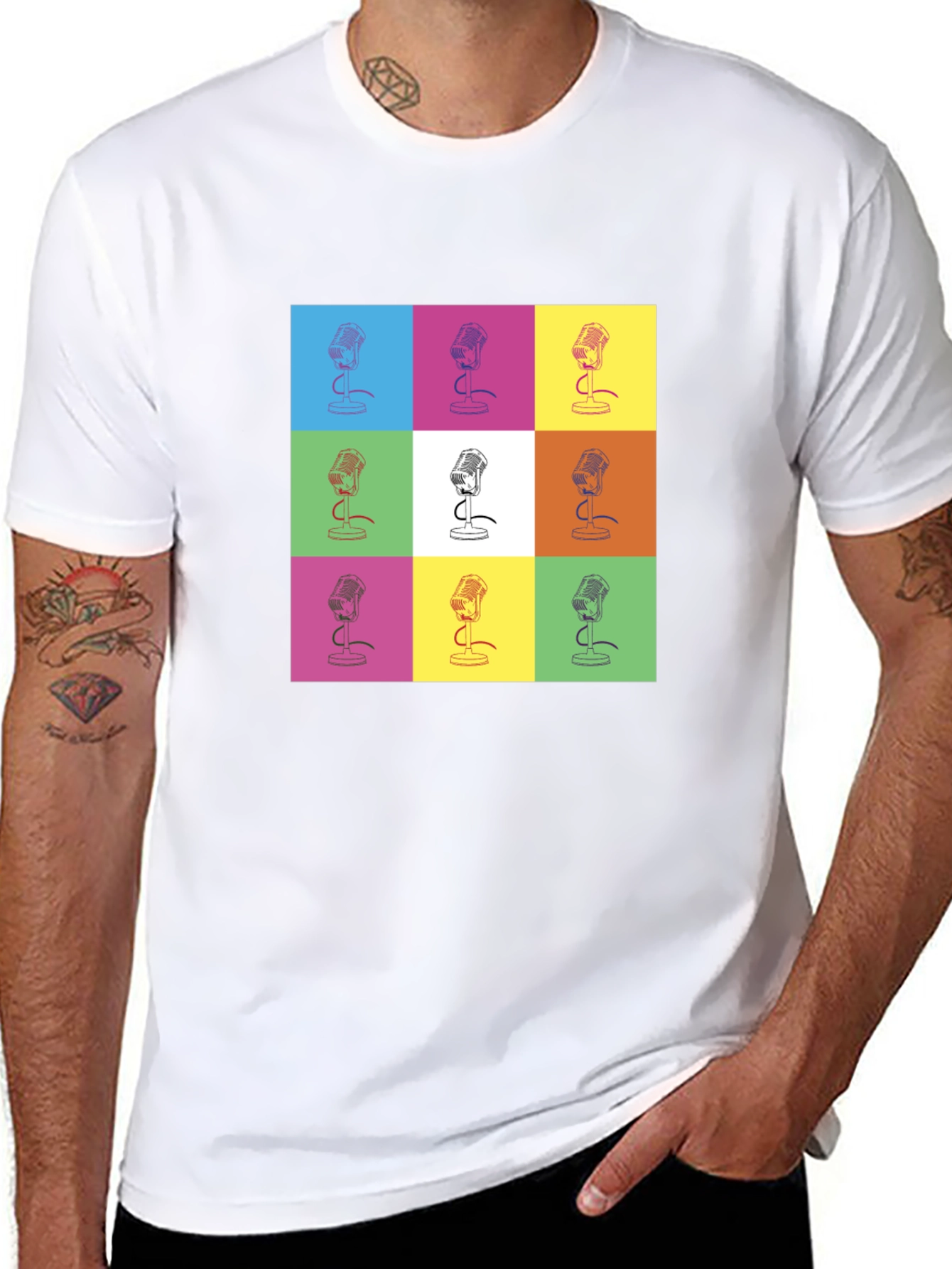 Retro Microphone Pop Art T-Shirt