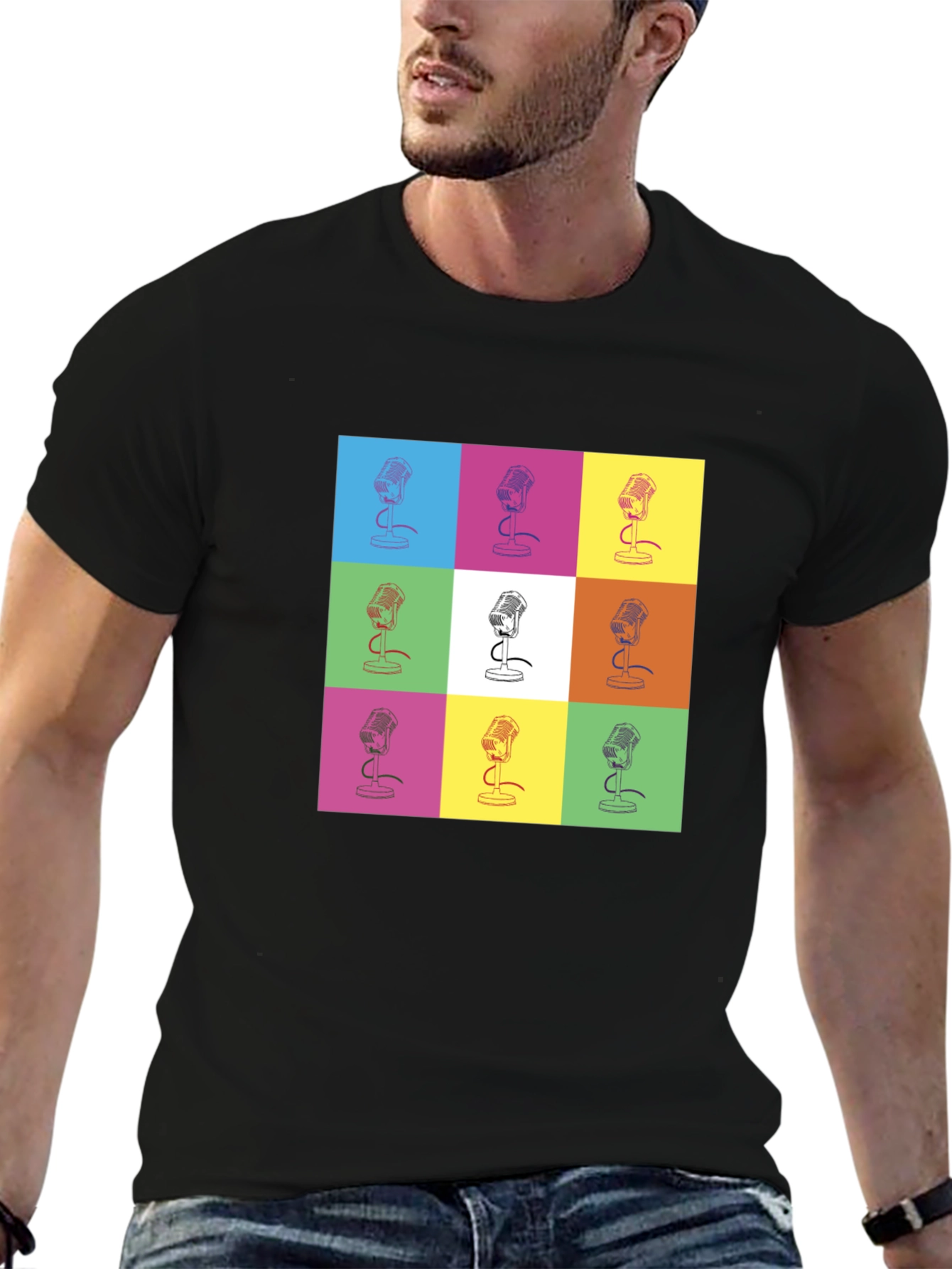 Retro Microphone Pop Art T-Shirt