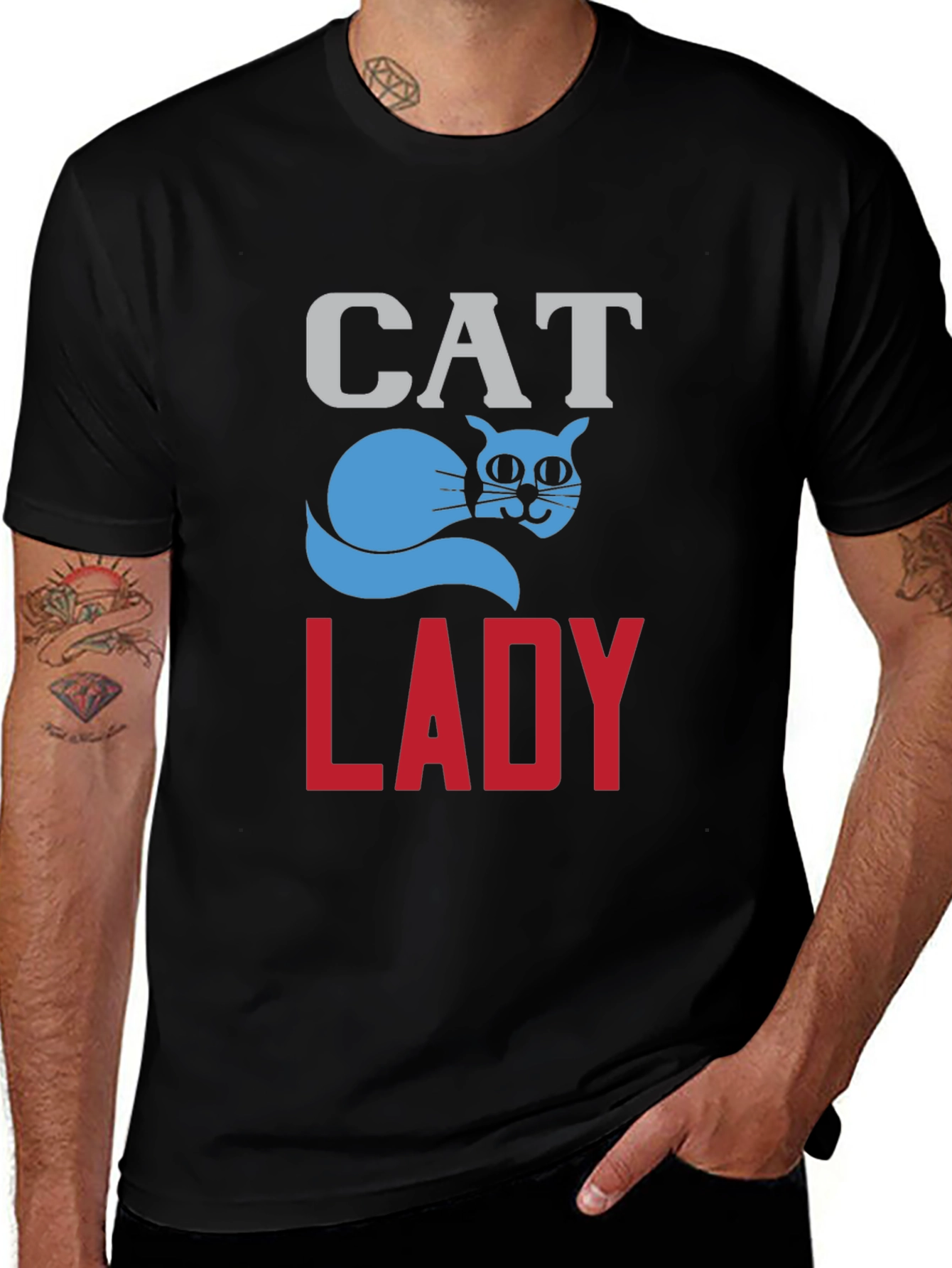 Cat Lady Graphic Tee - Stylish Novelty T-Shirt