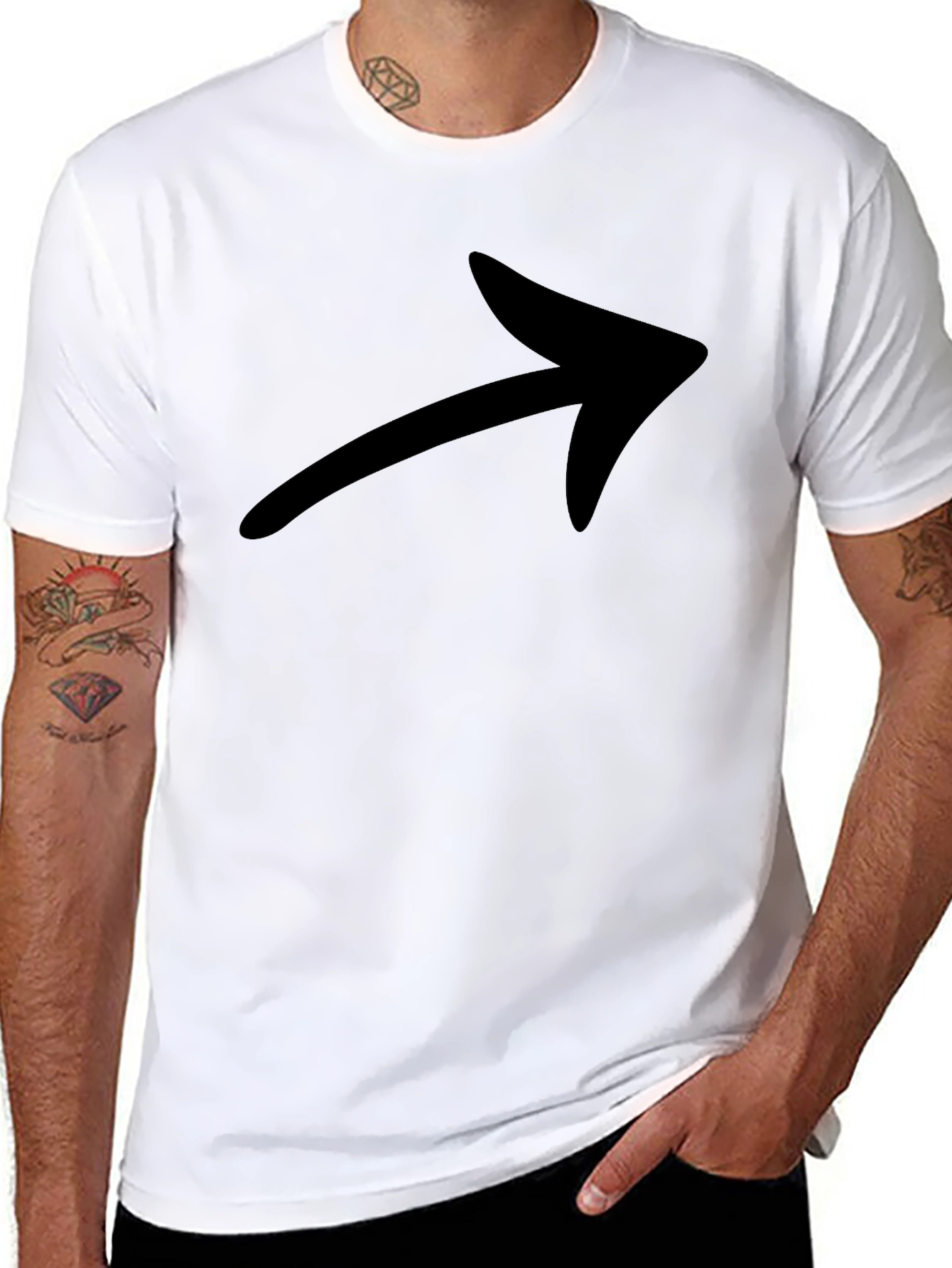 Arrow Graphic Tee - Simple Style