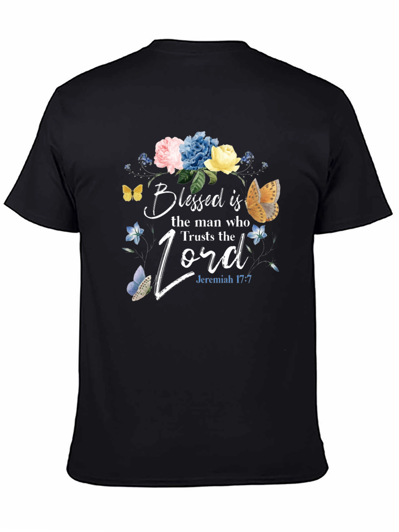 Blessed Man Floral Christian T-Shirt