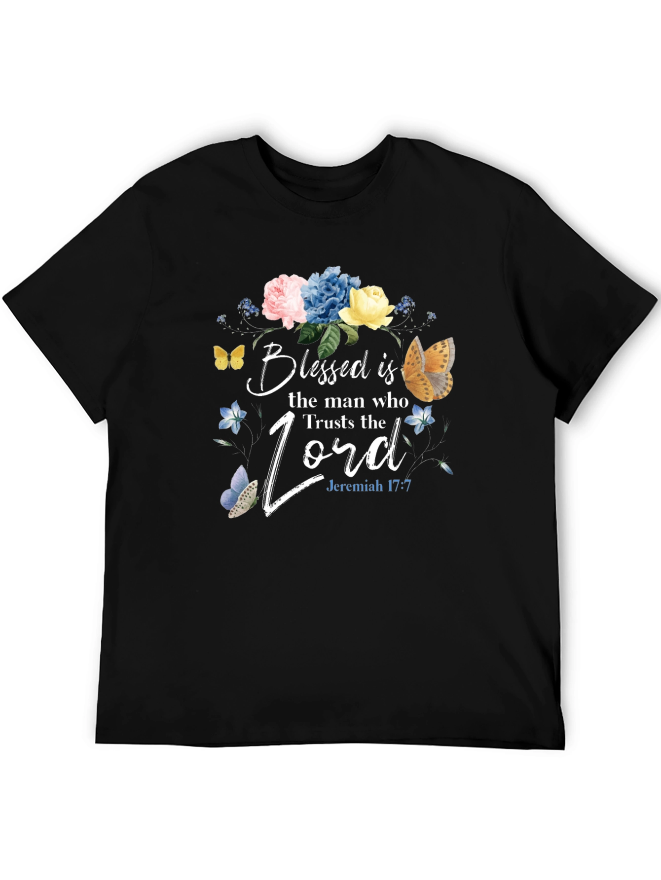 Blessed Man Floral Christian T-Shirt
