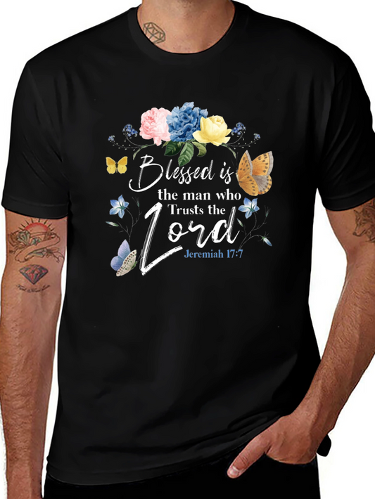 Blessed Man Floral Christian T-Shirt