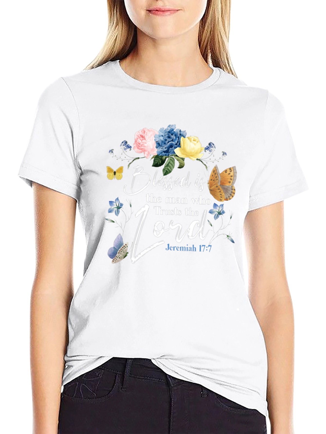 Blessed Man Floral Christian T-Shirt