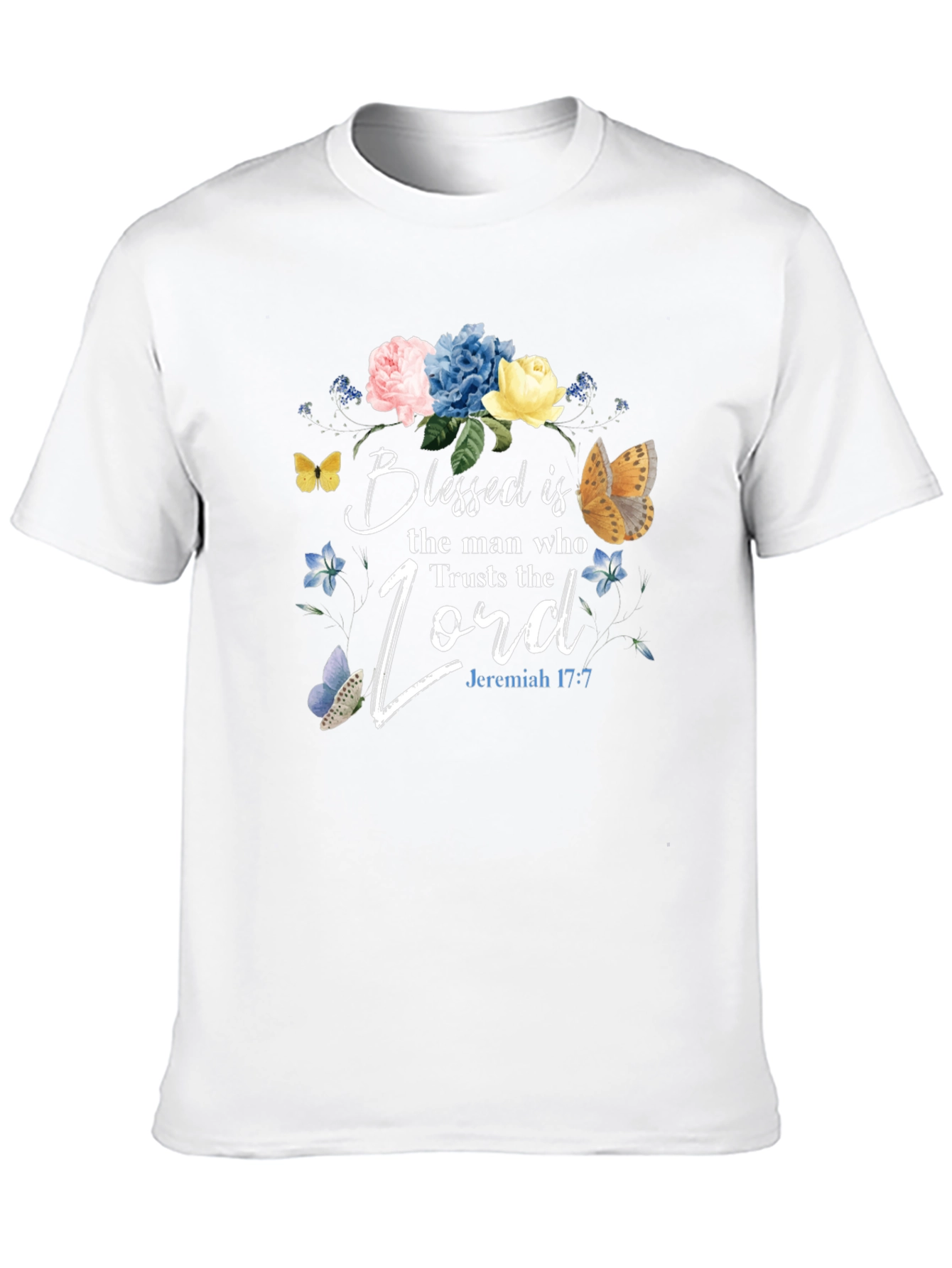 Blessed Man Floral Christian T-Shirt