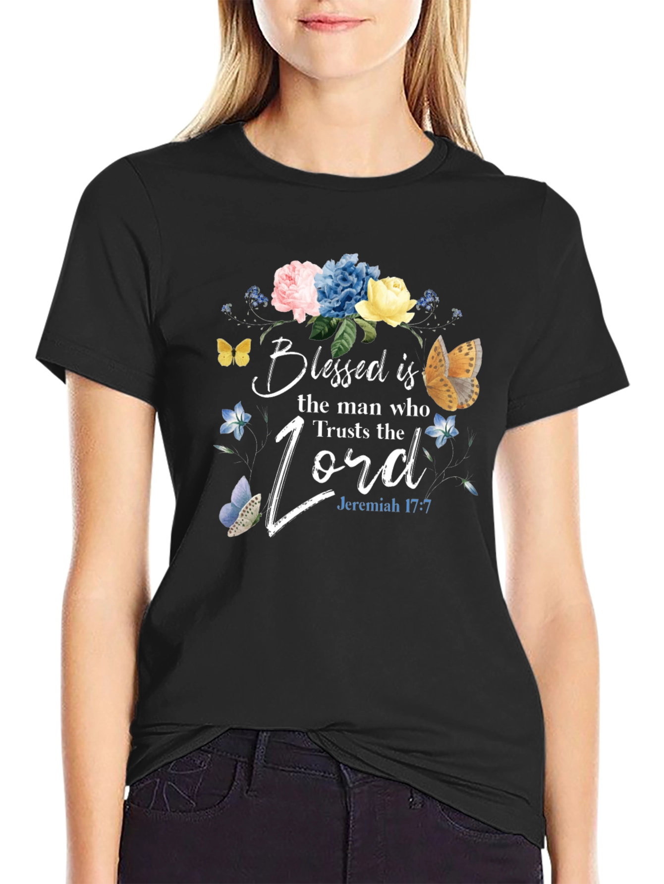 Blessed Man Floral Christian T-Shirt