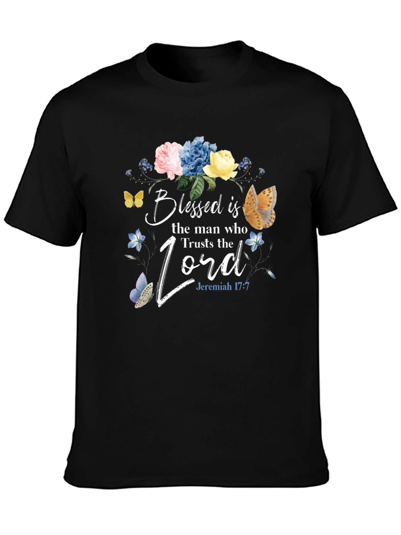 Blessed Man Floral Christian T-Shirt